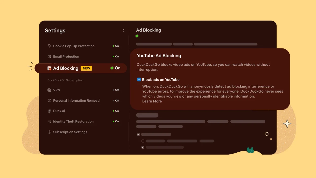 DuckDuckGo Browser Automatically Blocks YouTube A