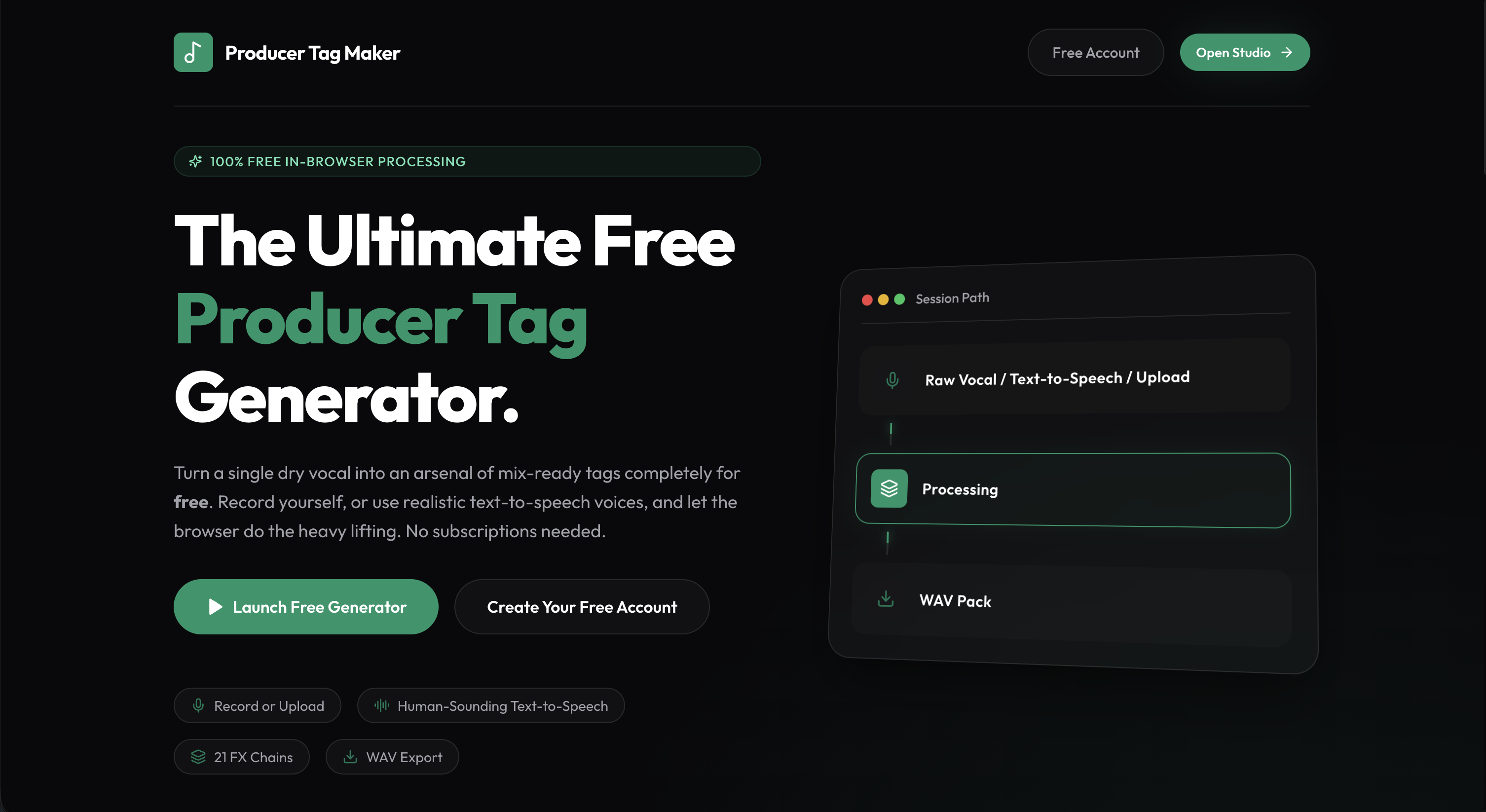 The Ultimate Free Producer Tag Generator. logo