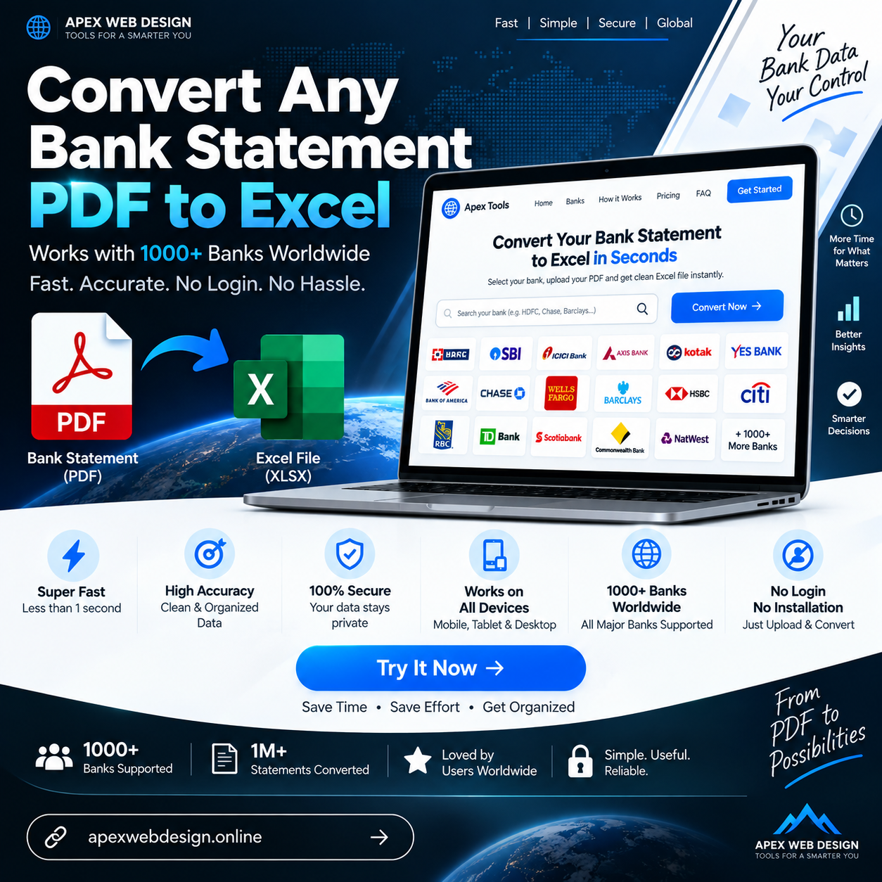 Bank statement to Excel converter logo