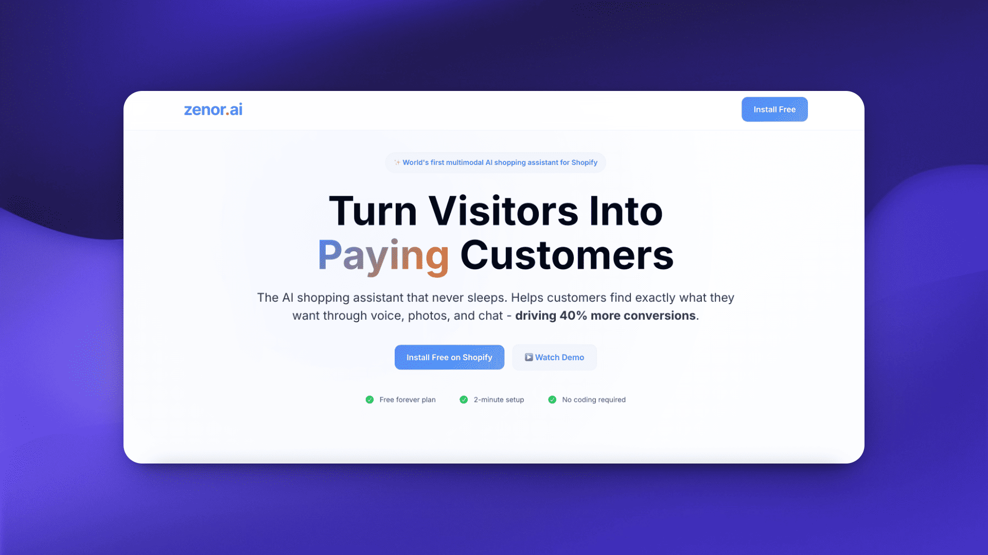 Zenor AI screenshot 1