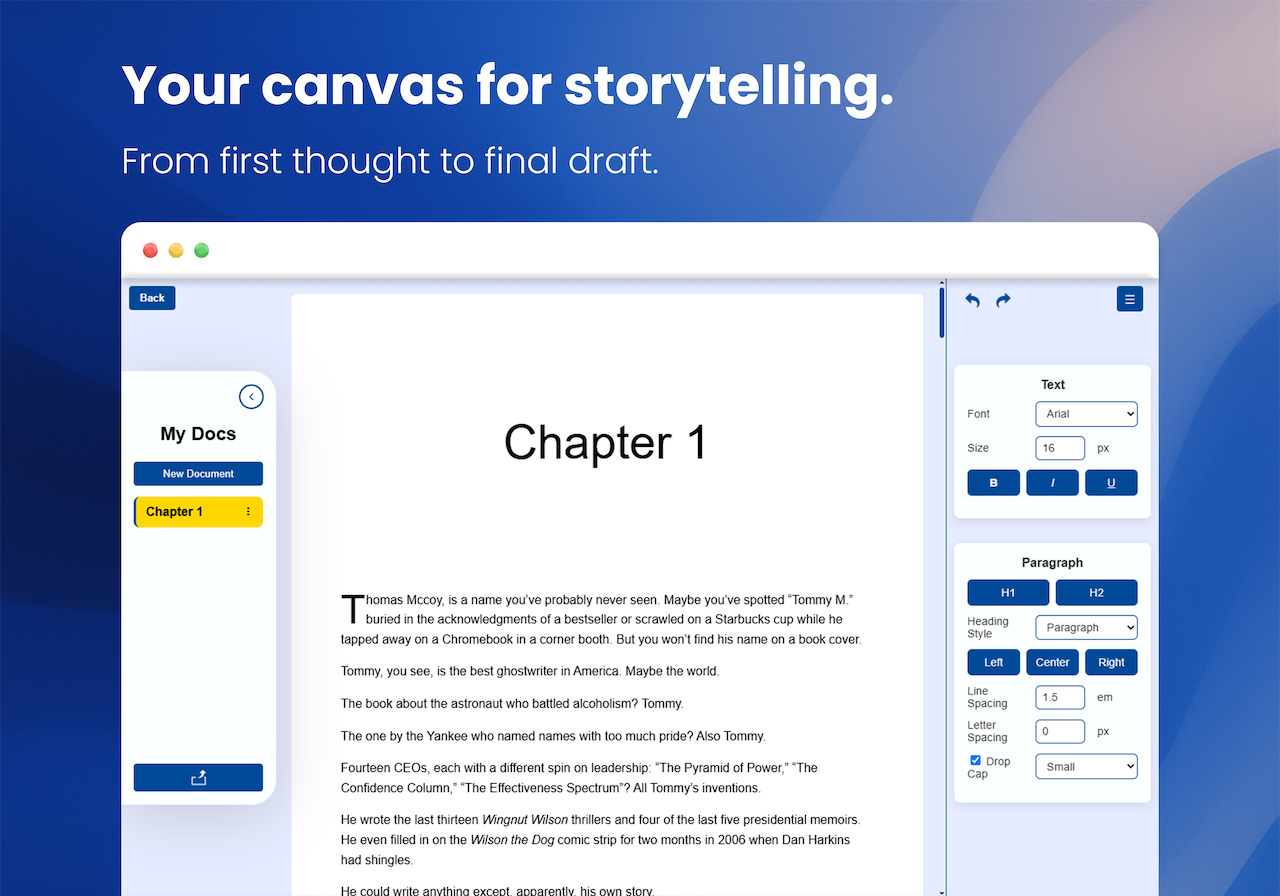 AuthWriter screenshot 2