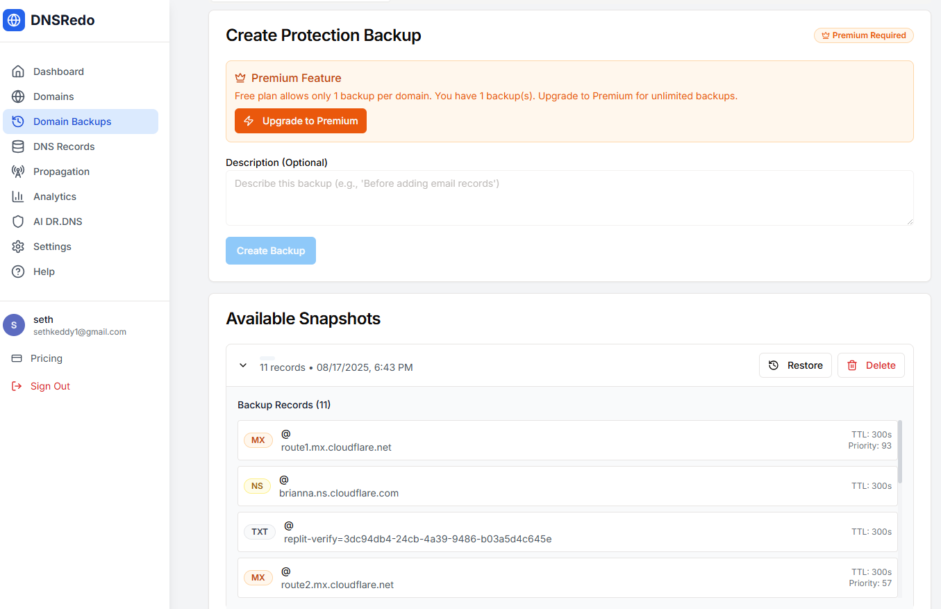 dnsredo.com screenshot 2
