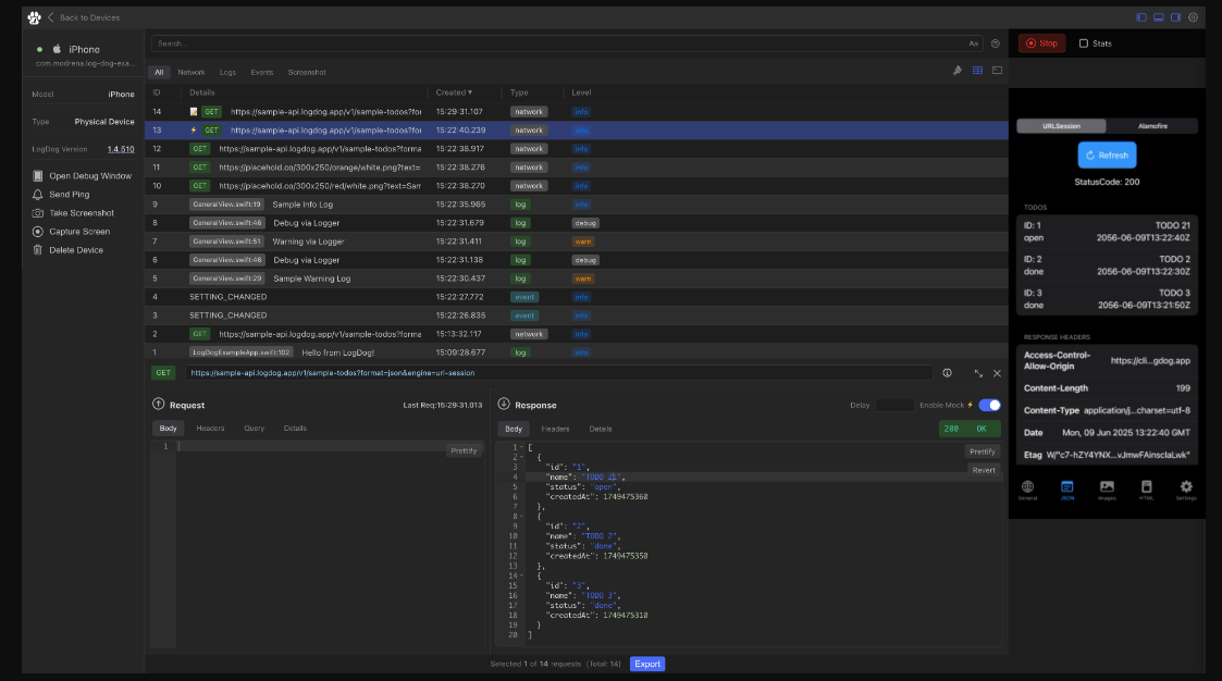 LogDog screenshot 2