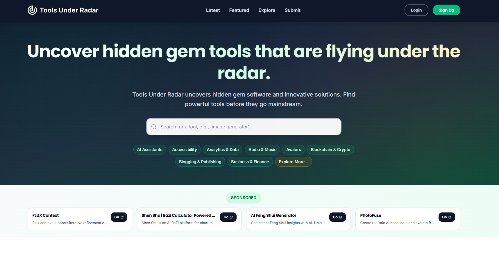 Tools Under Radar screenshot 1