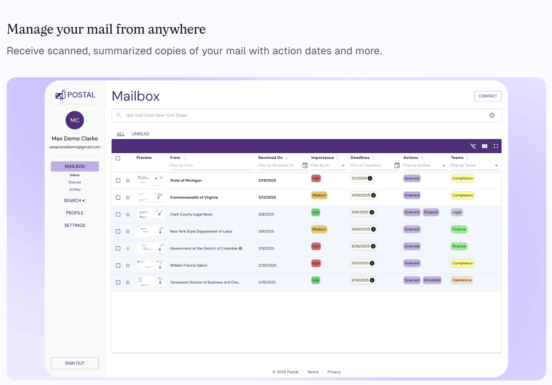 Postal screenshot 3