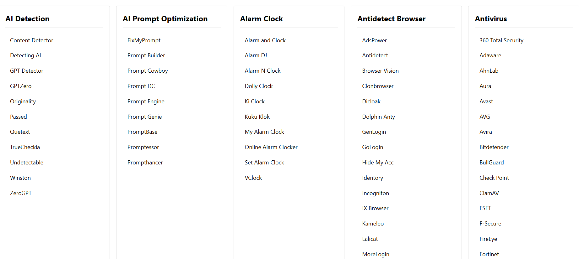Very Good Alternatives screenshot 2