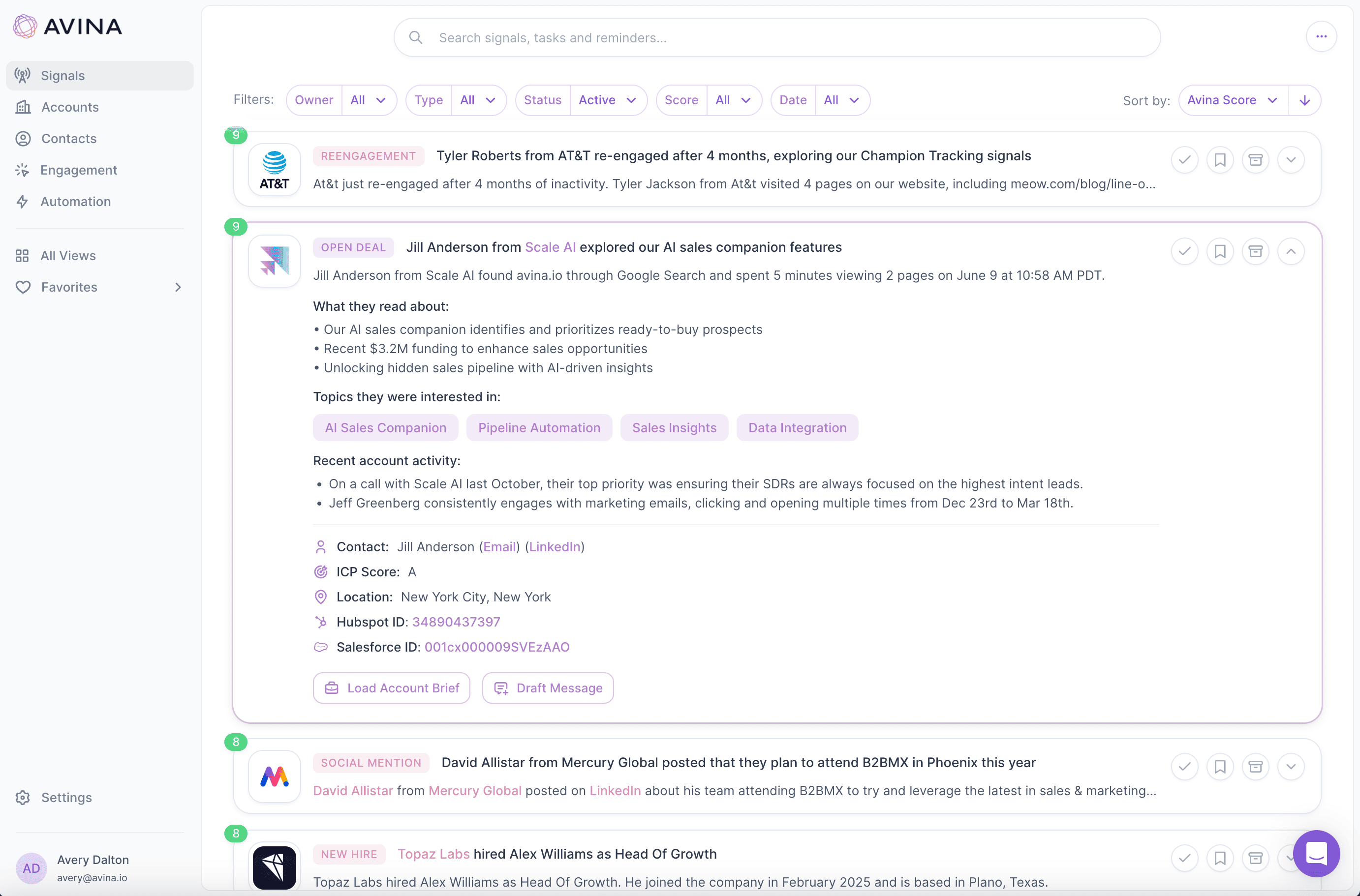 Avina screenshot 2