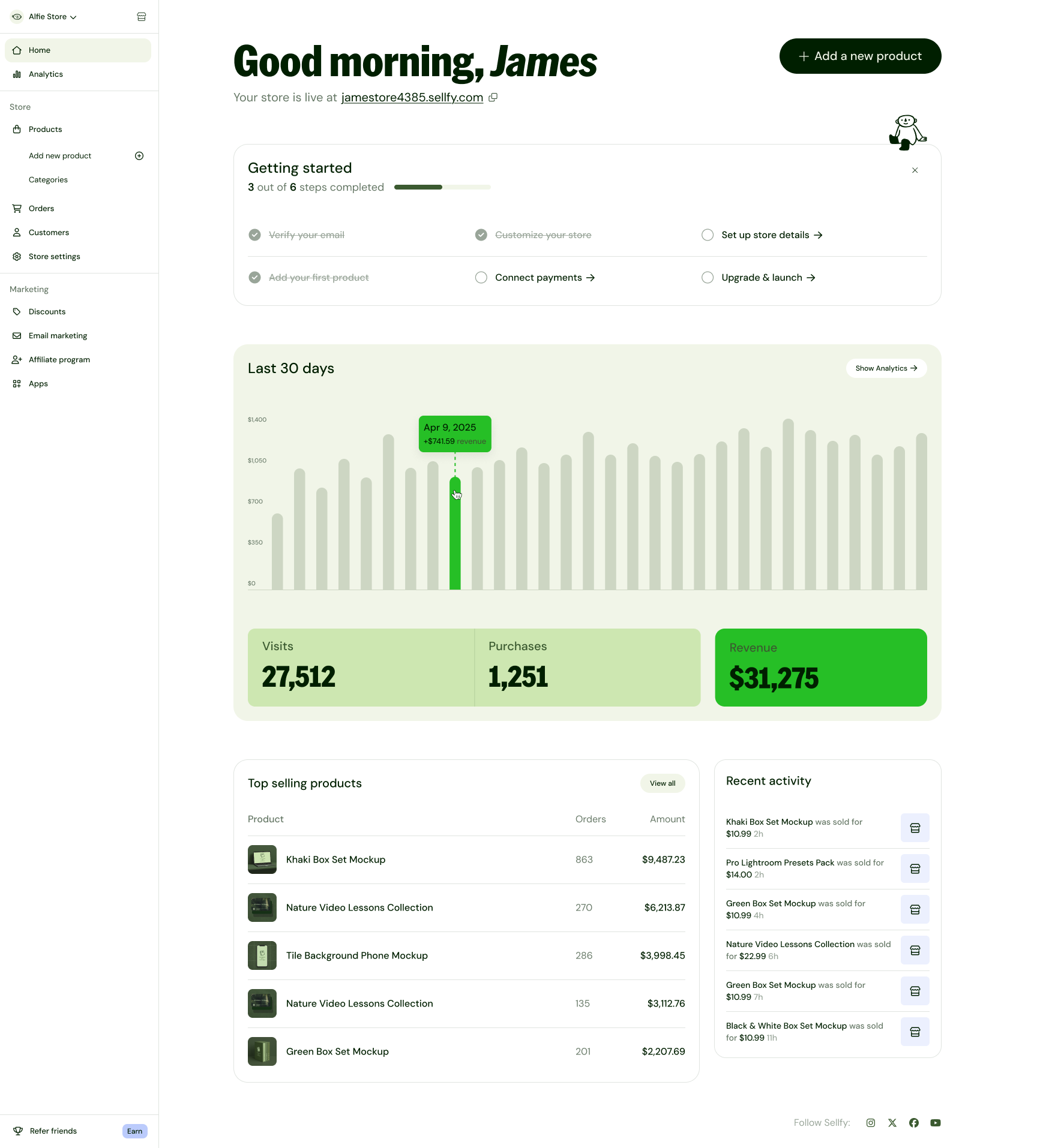 Sellfy screenshot 2