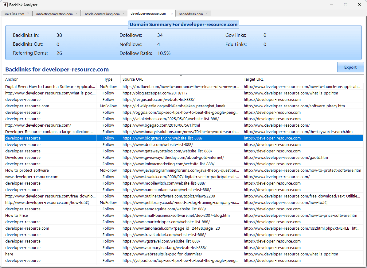Domain Hunter Gatherer screenshot 2