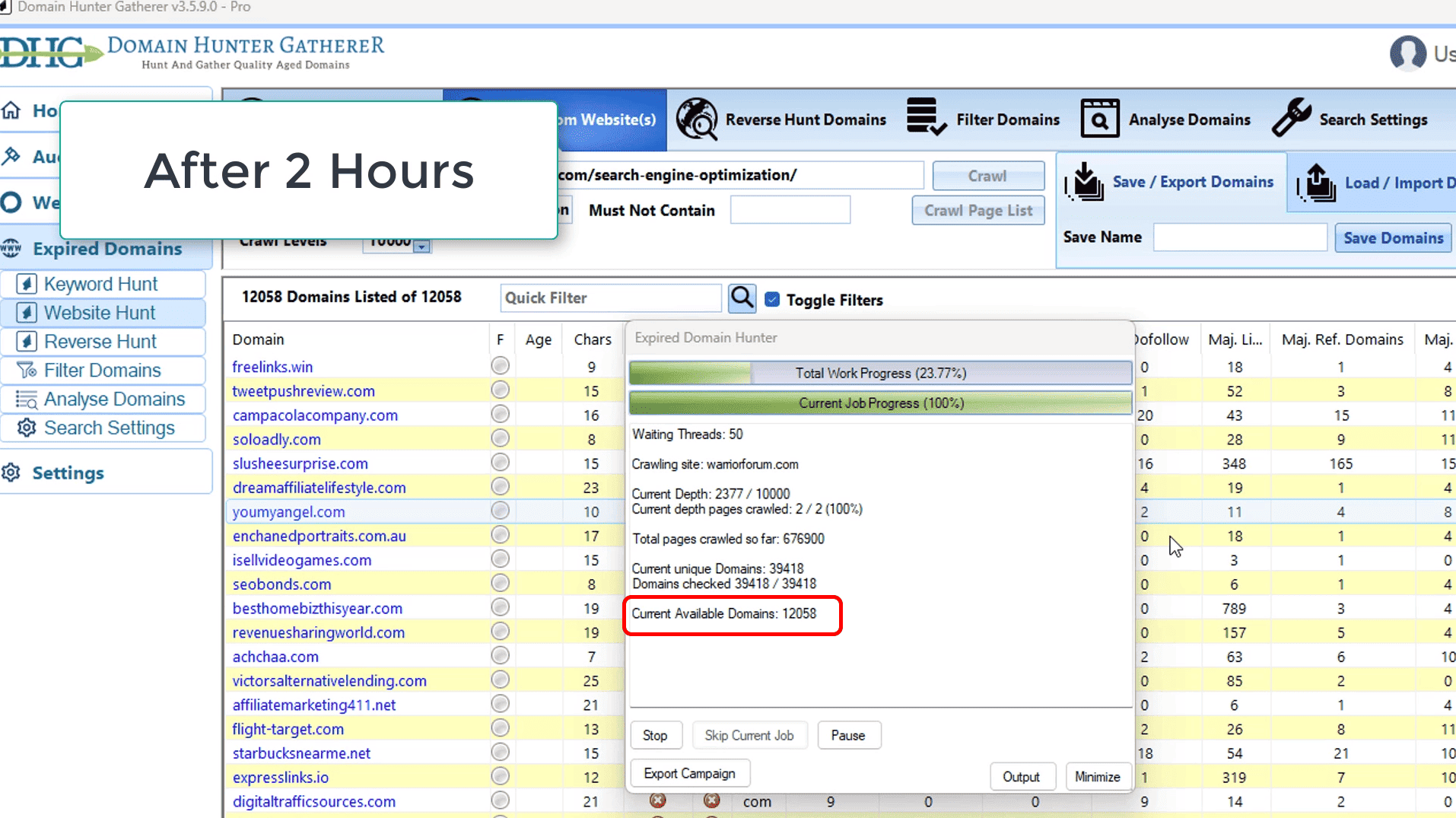 Domain Hunter Gatherer screenshot 3