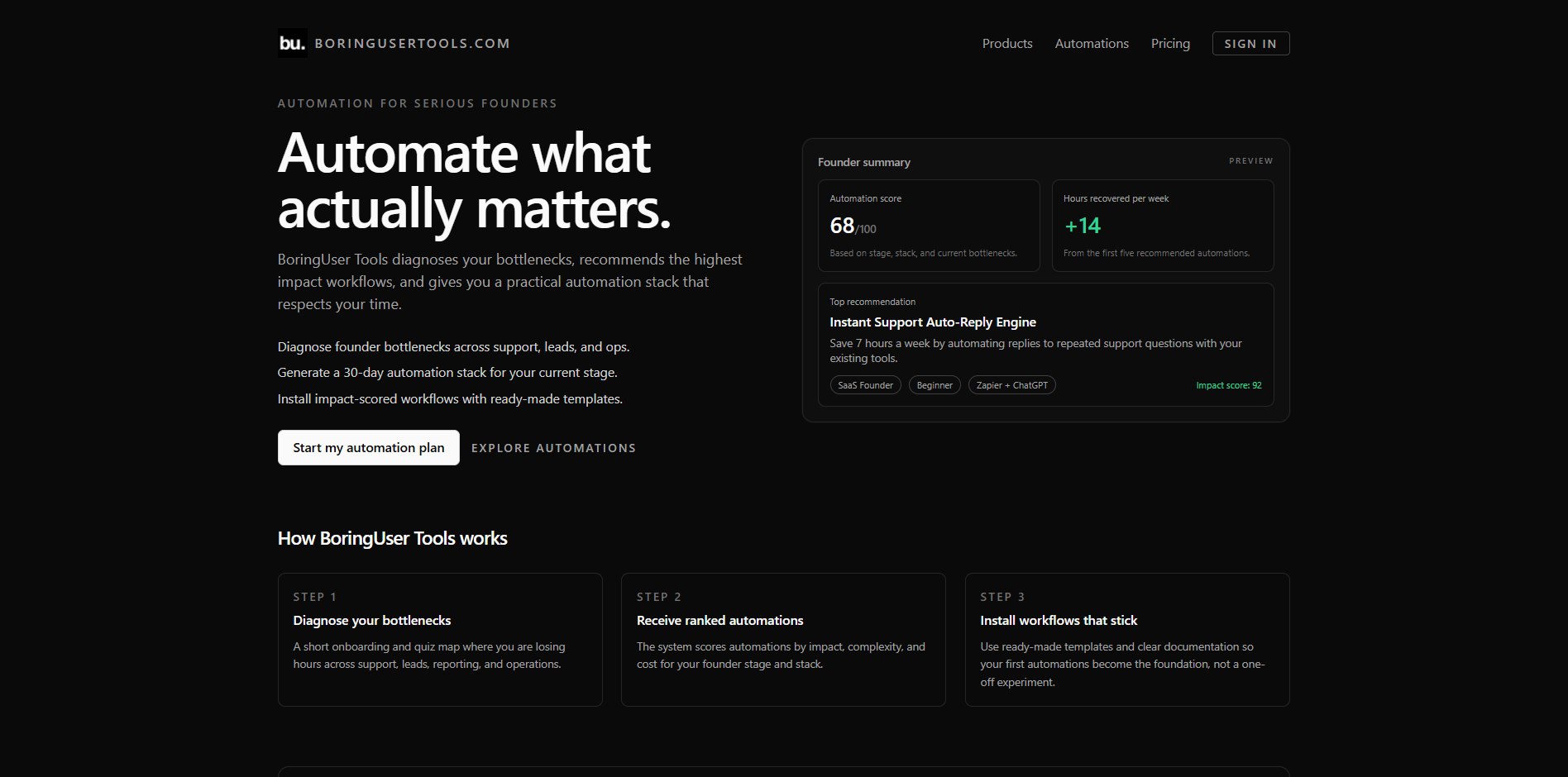 BoringUserTools screenshot 1