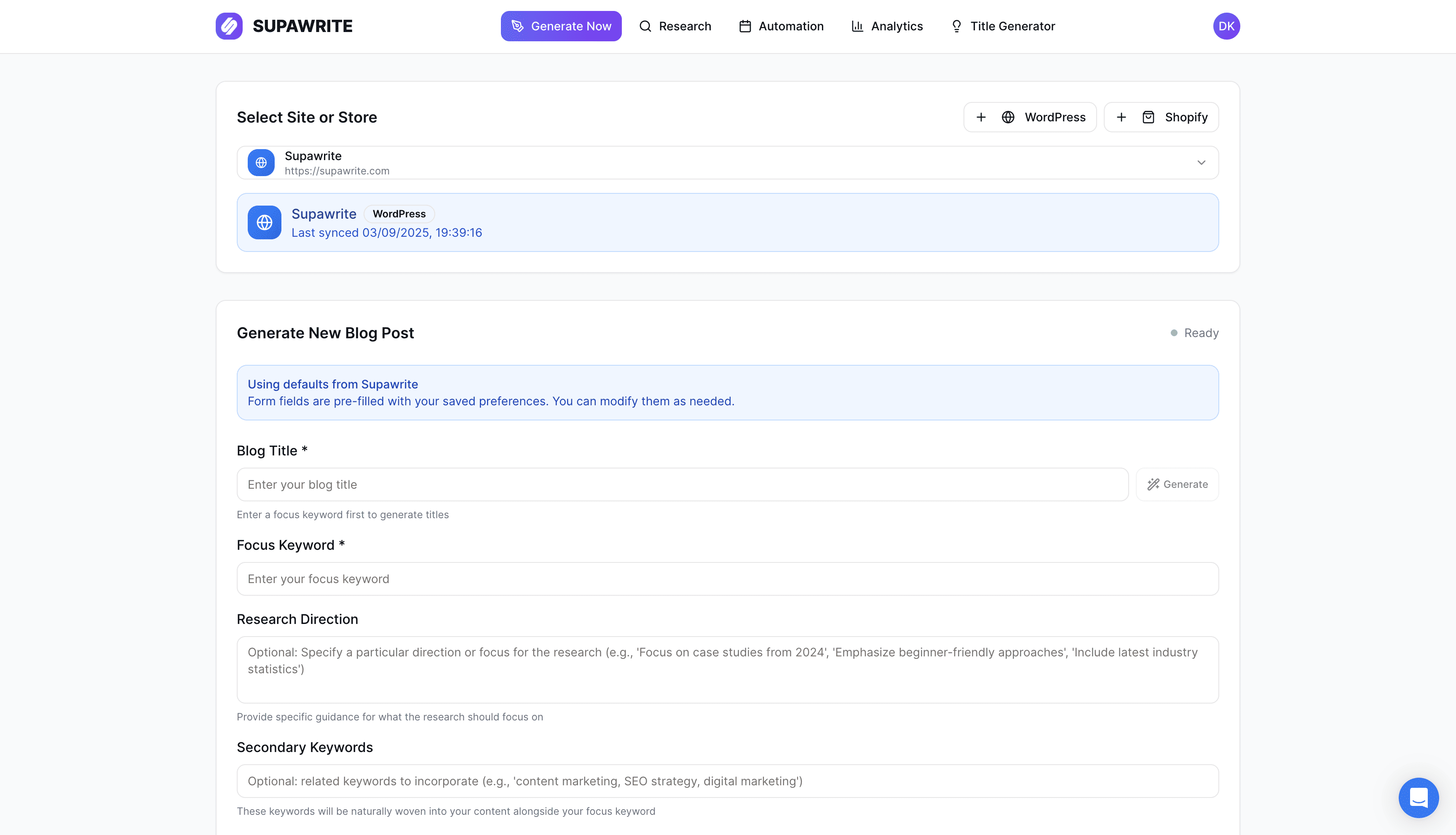 Supawrite screenshot 1