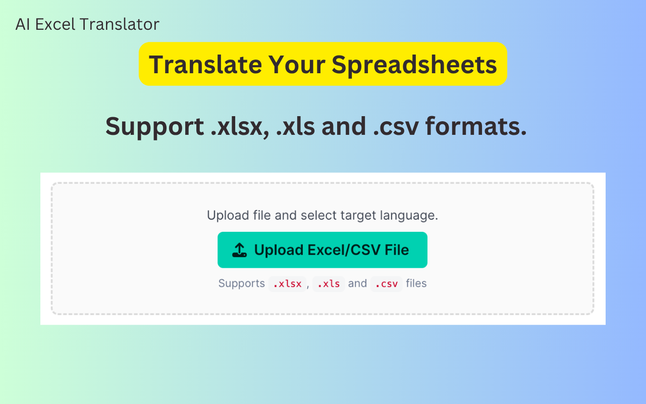 AI Excel Translator screenshot 1