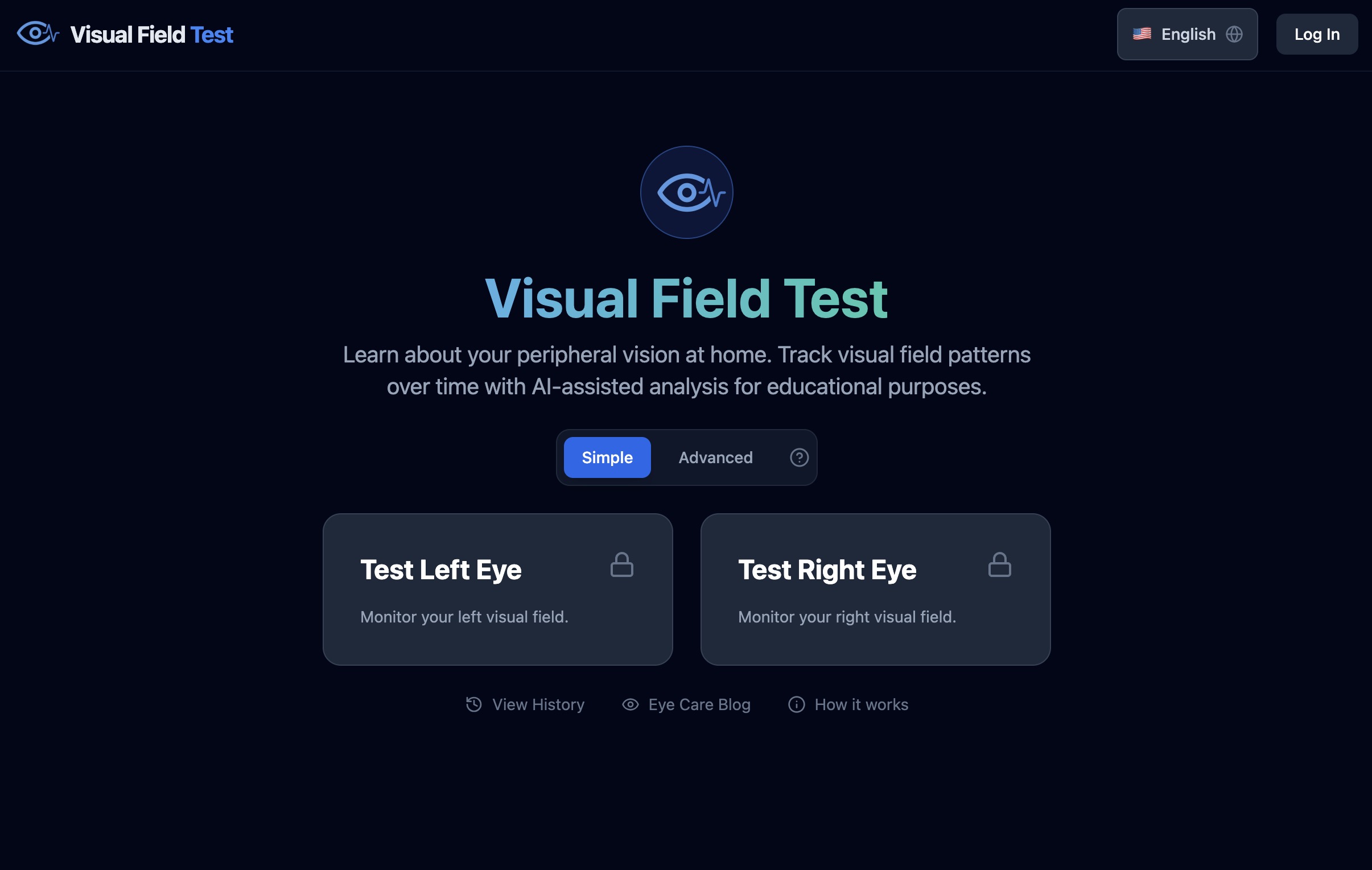 Visual Field Test screenshot 1