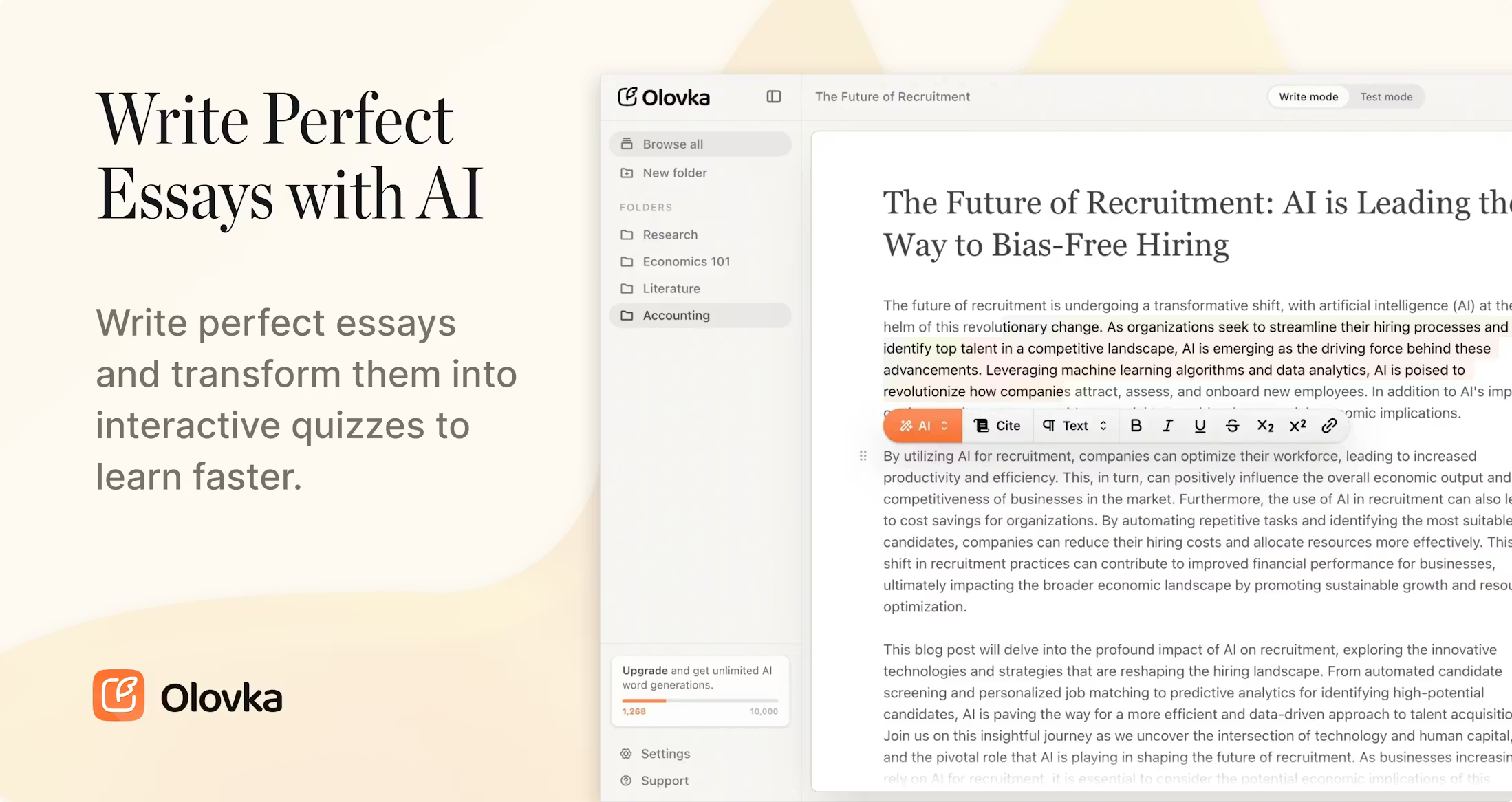 Olovka – AI Essay Writer screenshot 1