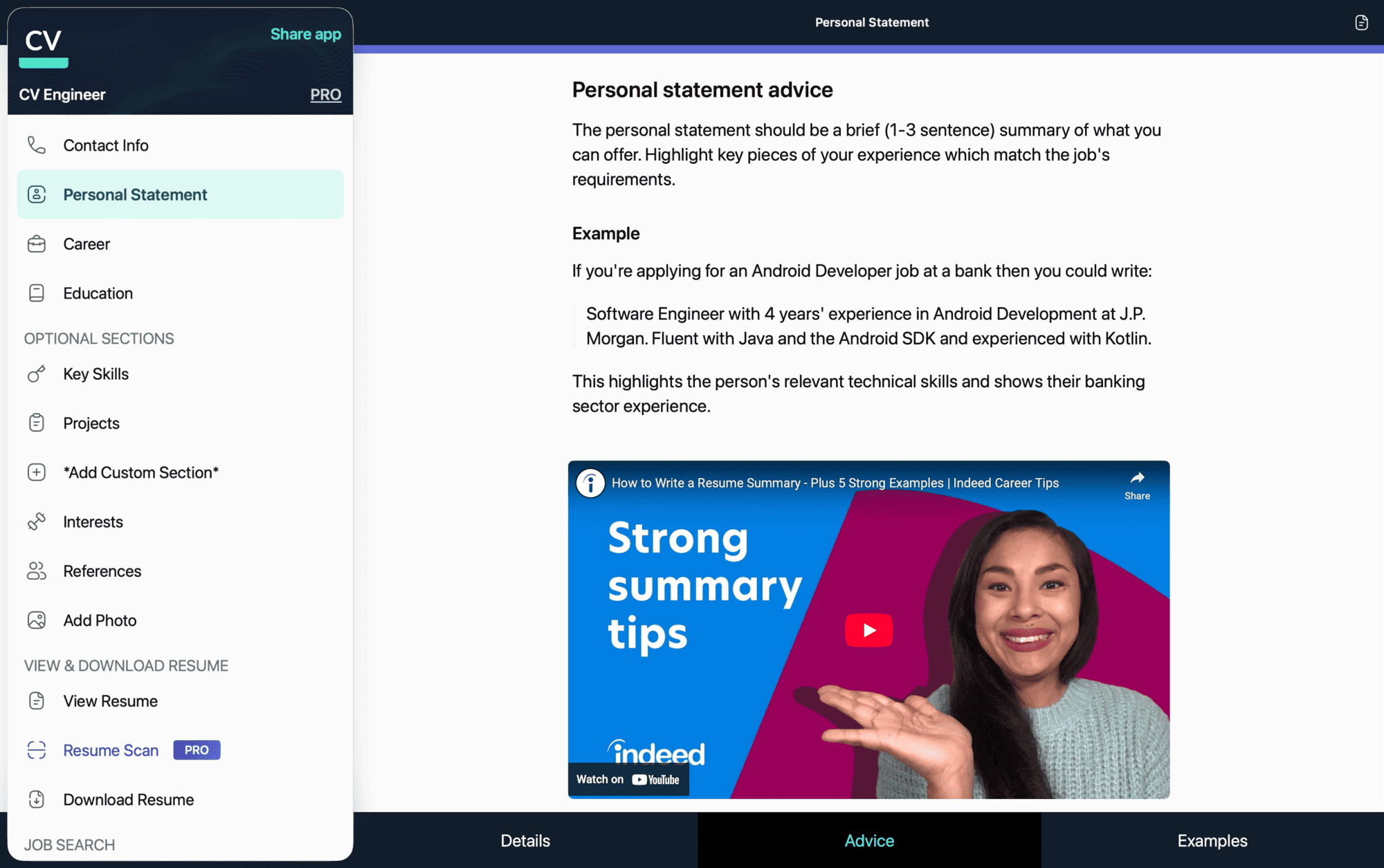 CV Engineer screenshot 1