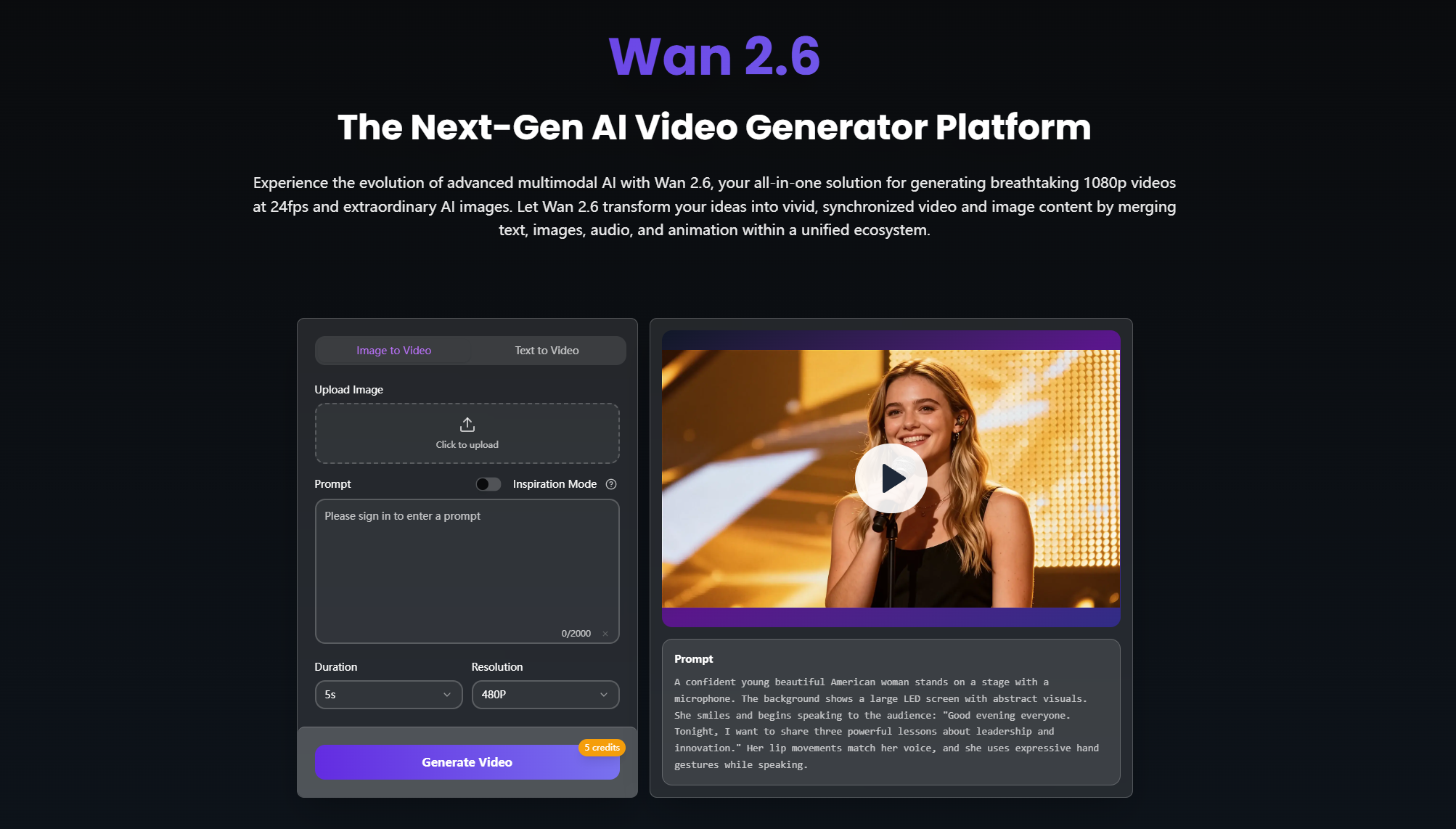 Wan 2.6 AI Video screenshot 1