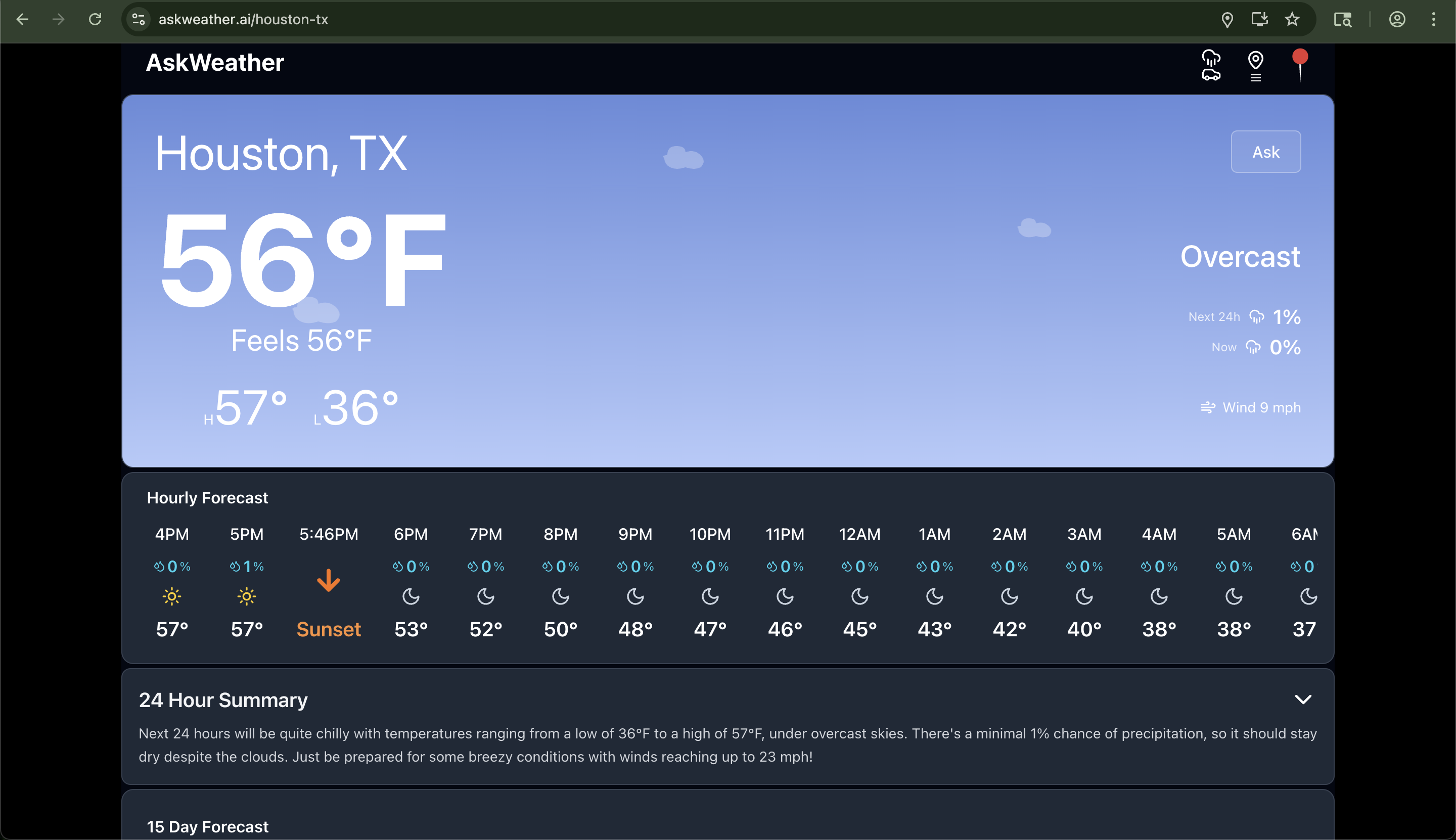 Ask Weather screenshot 1