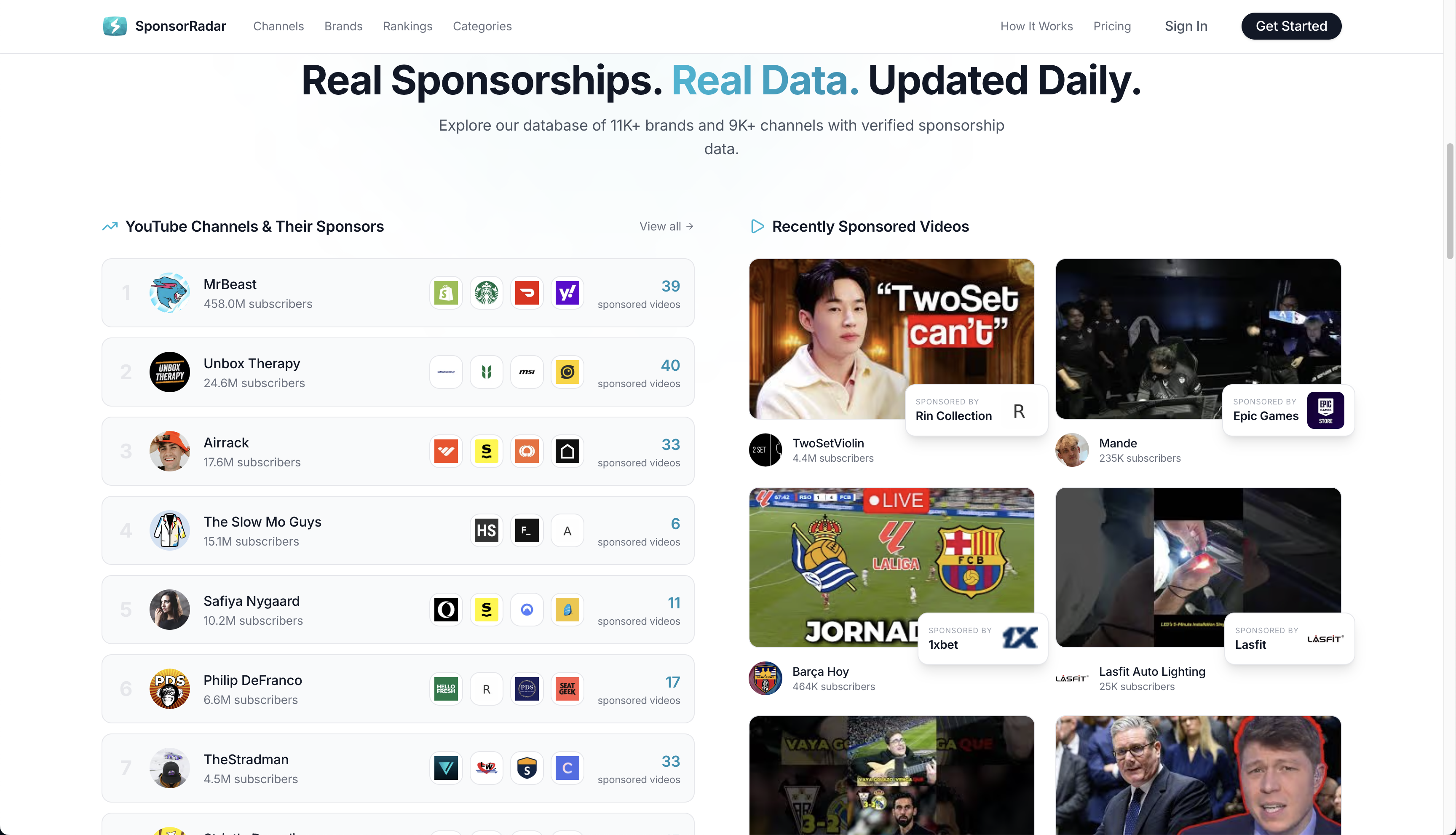 SponsorRadar screenshot 1