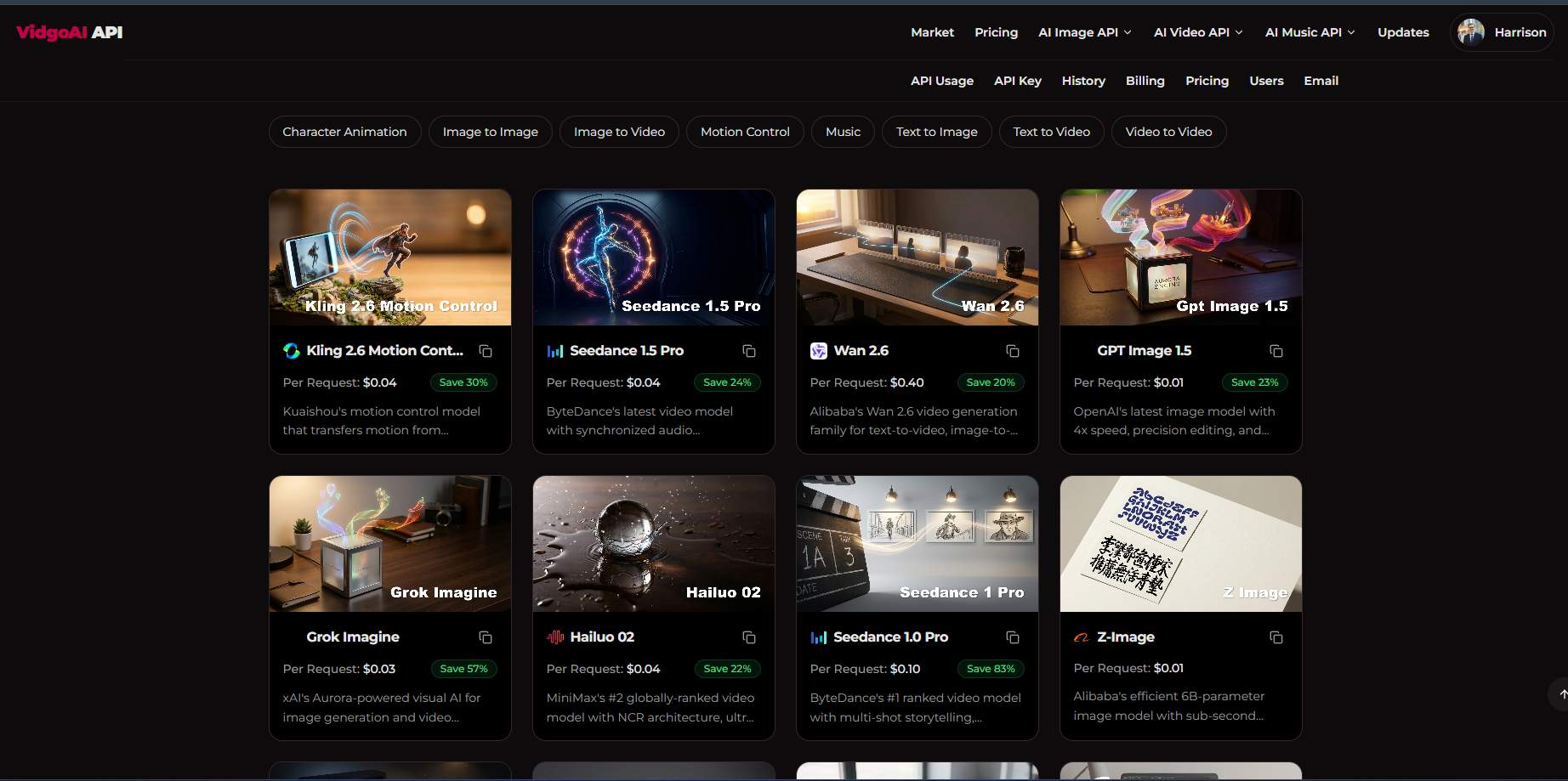 Vidgo API screenshot 2