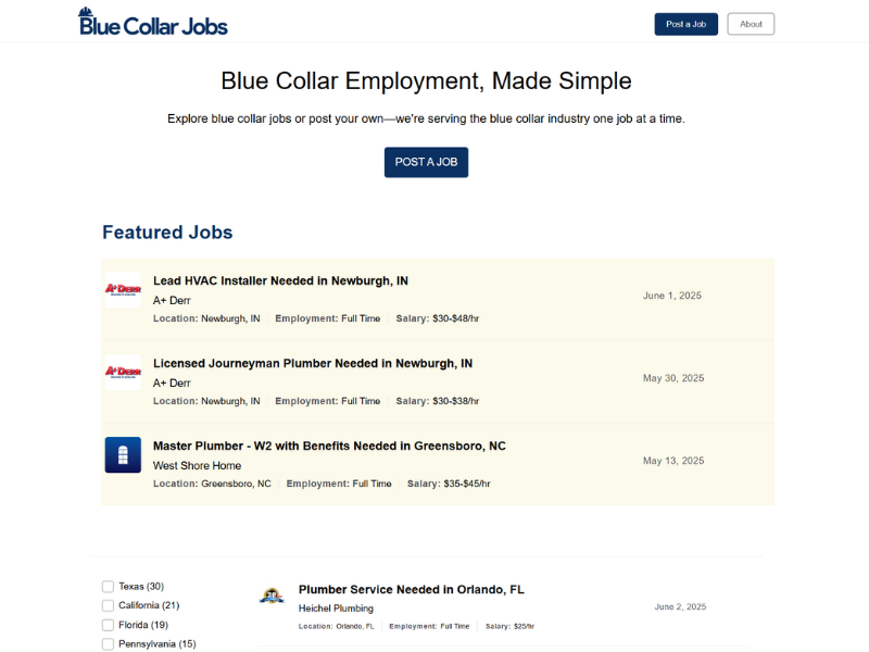BlueCollarJobs.com screenshot 1