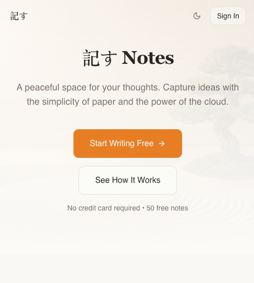 Shiru Notes screenshot 1