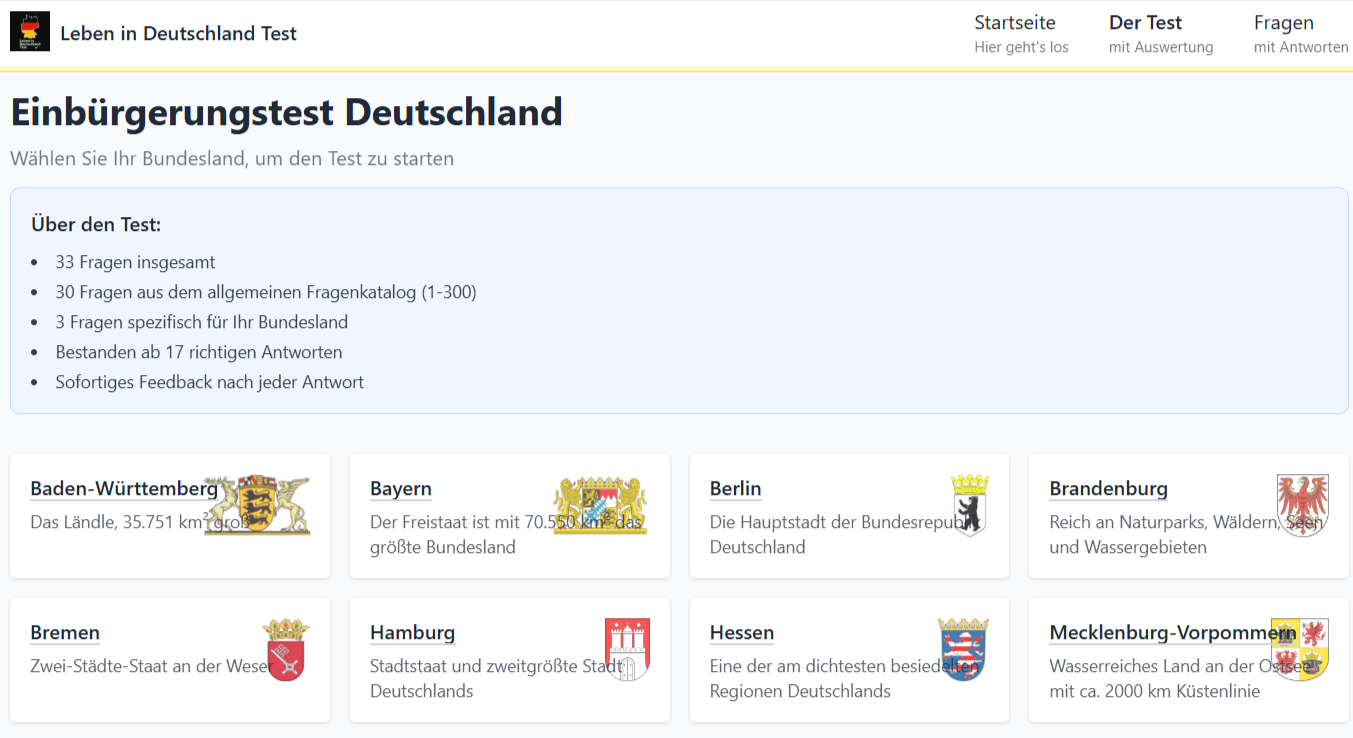 Leben In Deutschland Test screenshot 1