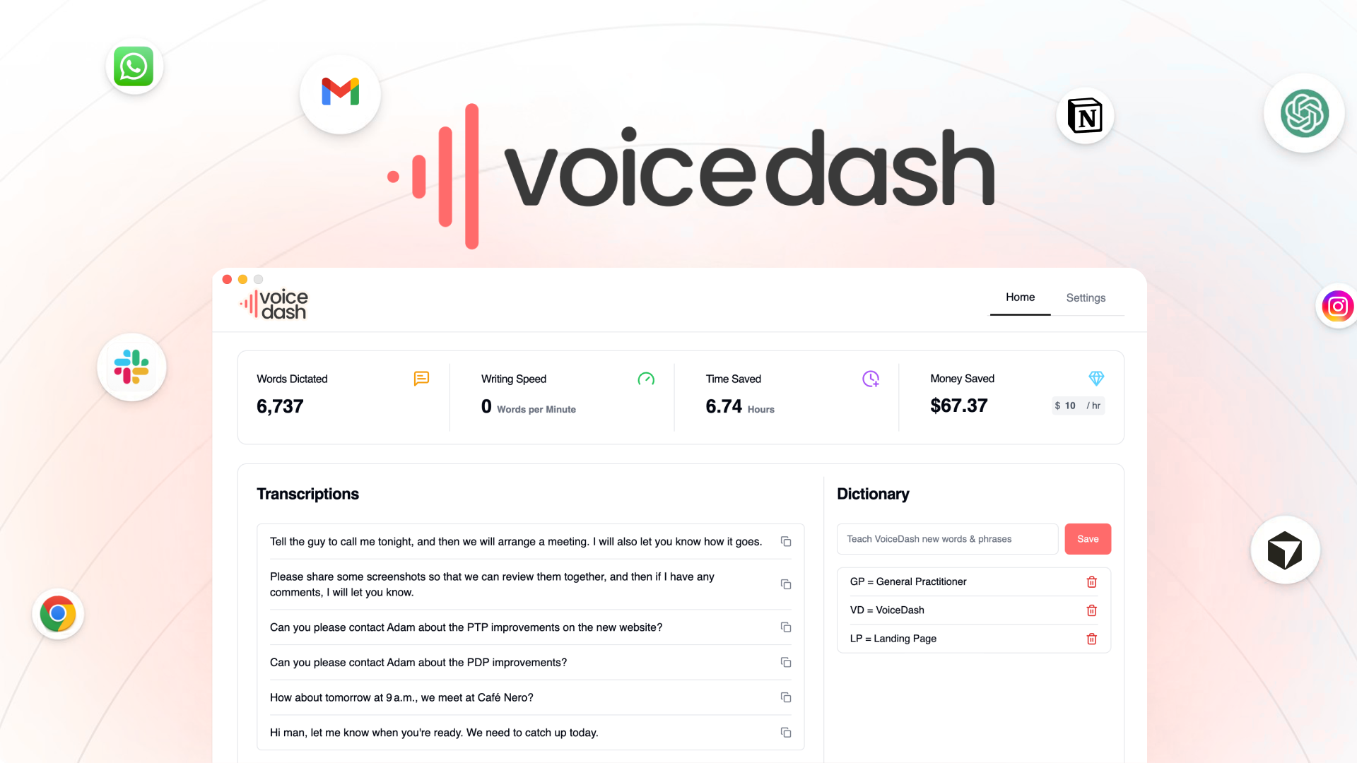 VoiceDash screenshot 1