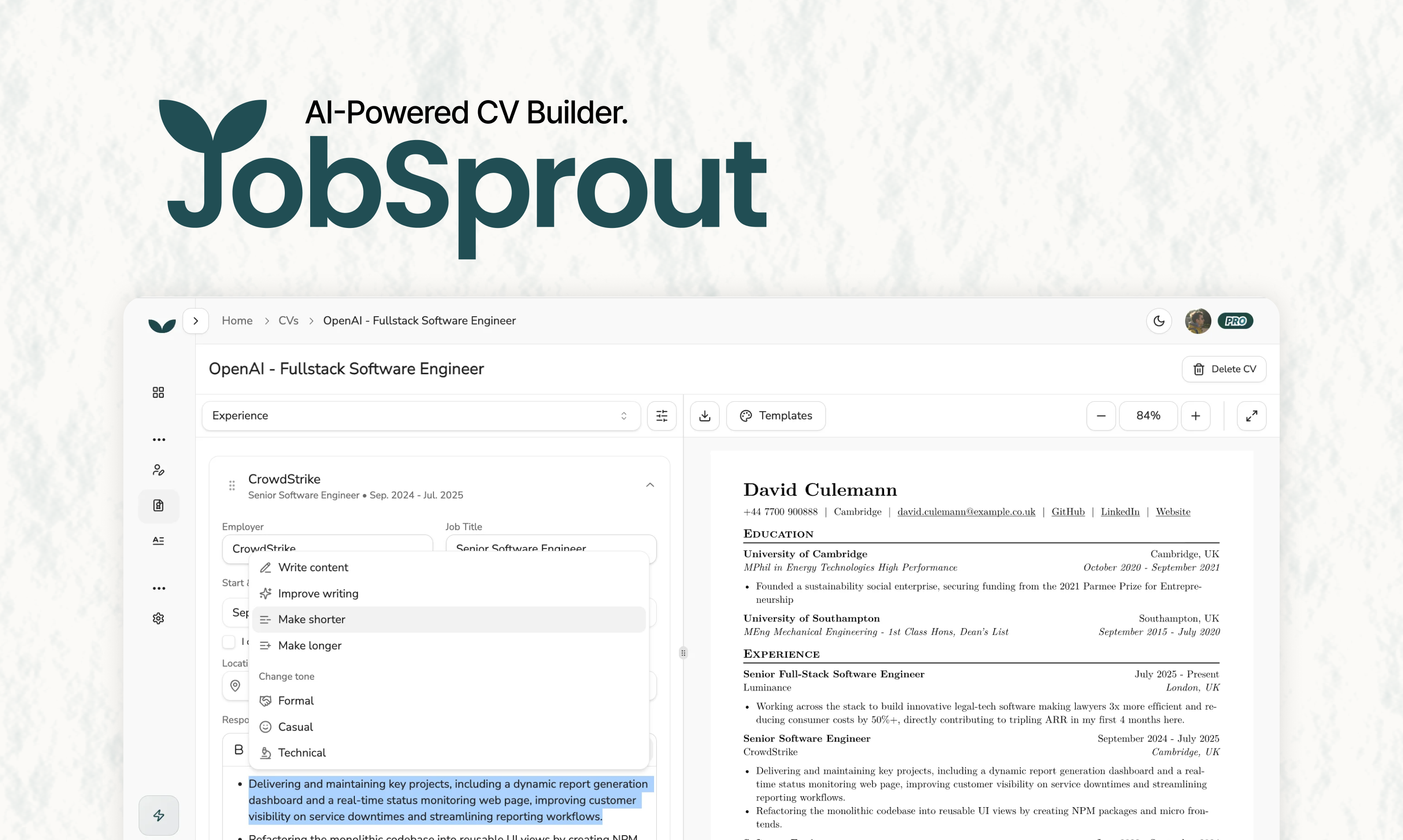 JobSprout screenshot 1