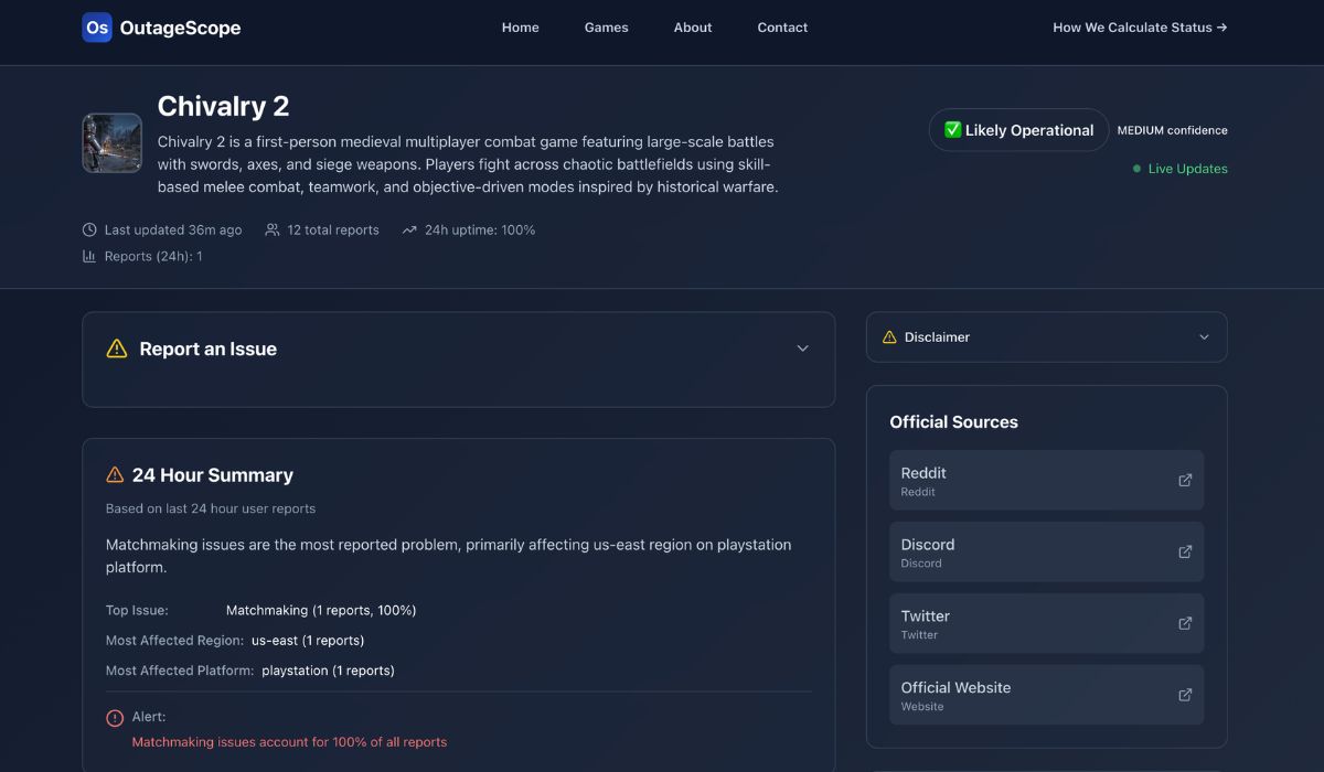OutageScope screenshot 1