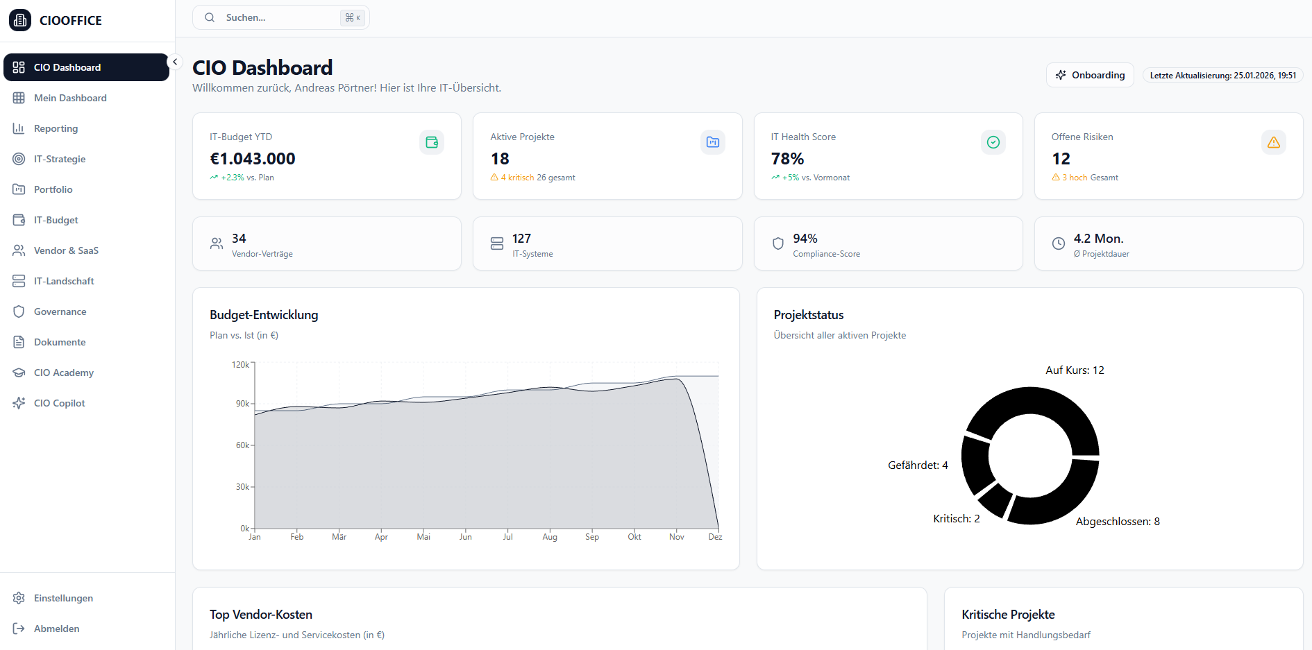 CIOOffice: the CIO-Software screenshot 1