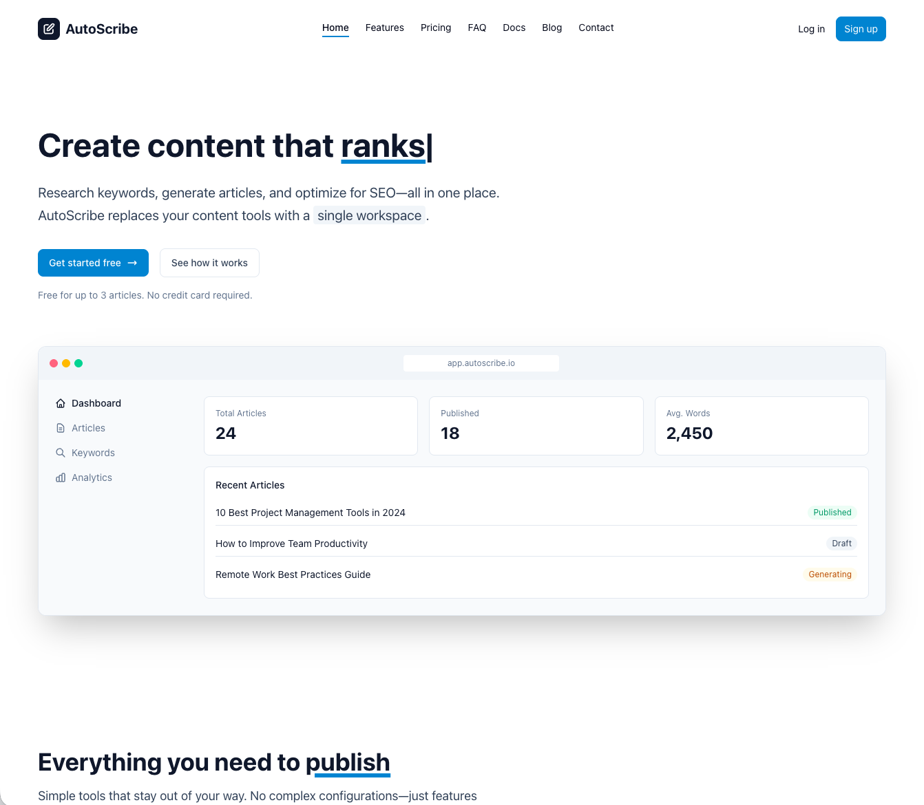 AutoScribe screenshot 1