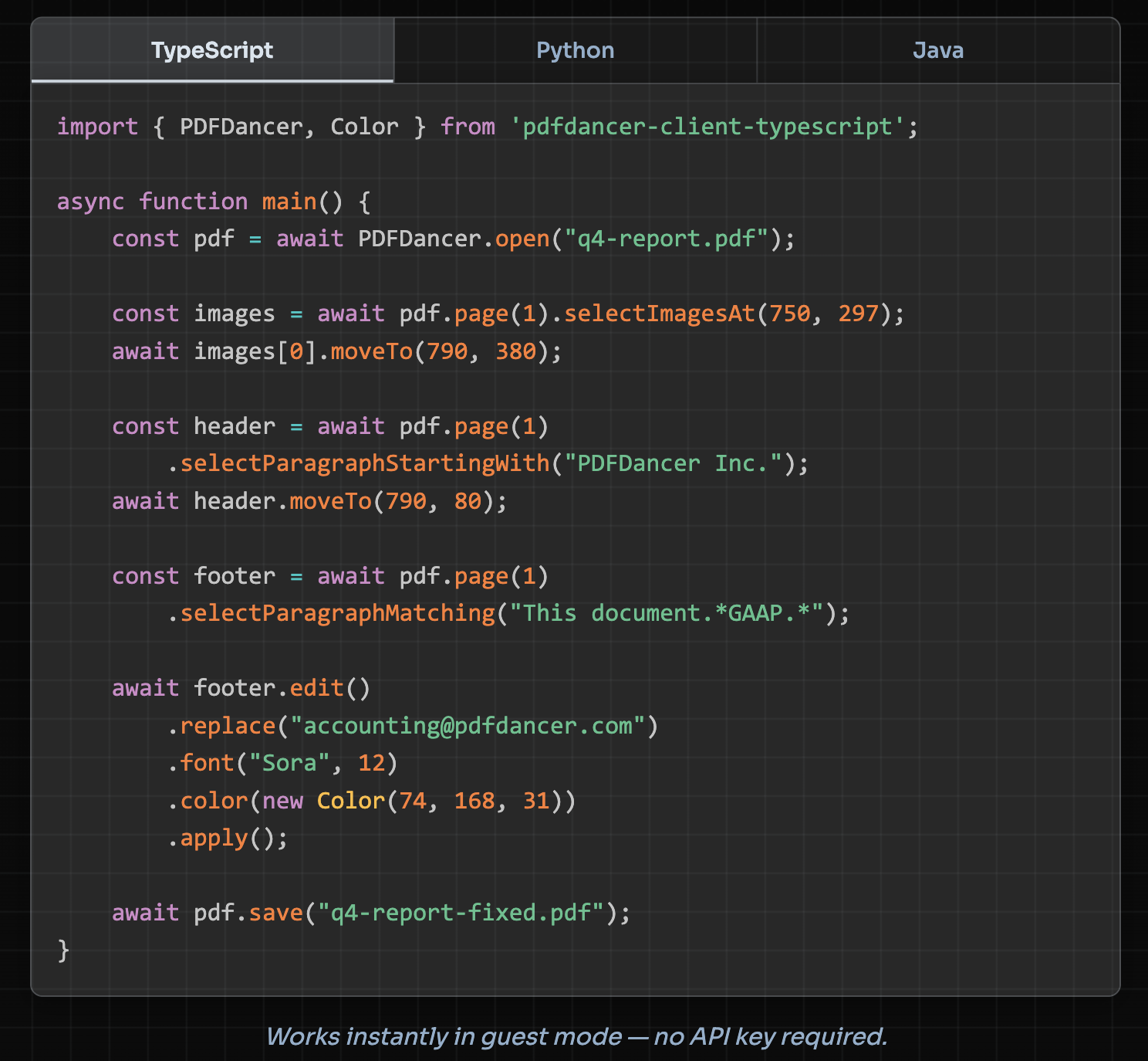 PDFDancer screenshot 3