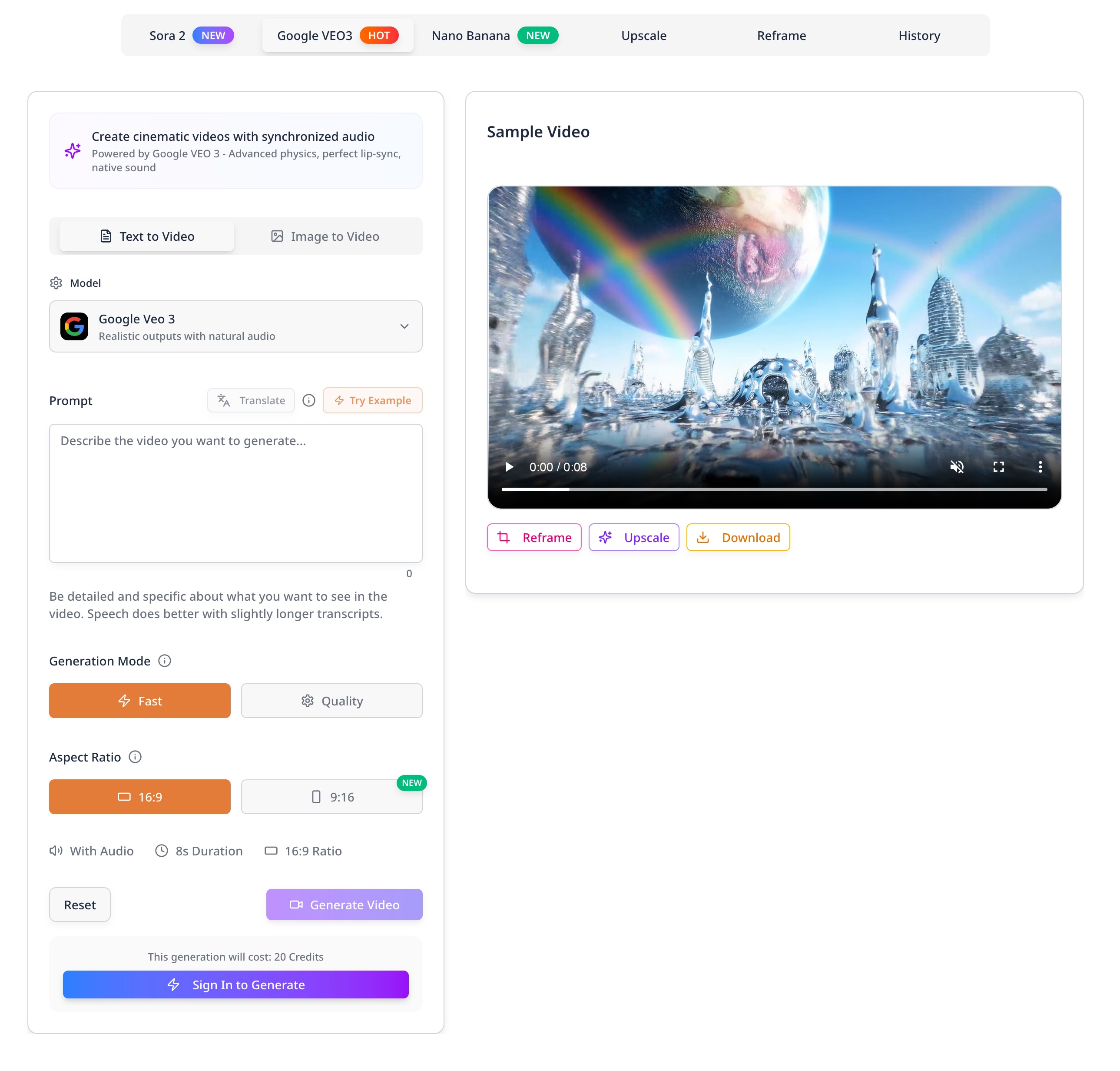 Sora 2 - Cinematic AI Video Generator with Synchronized Audio screenshot 1