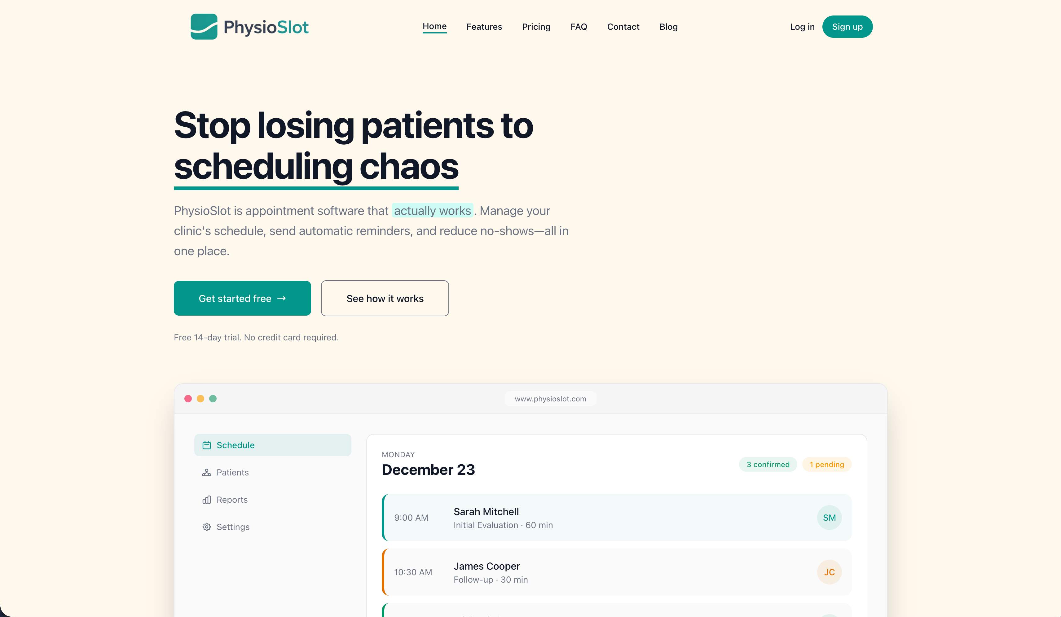 PhysioSlot screenshot 1