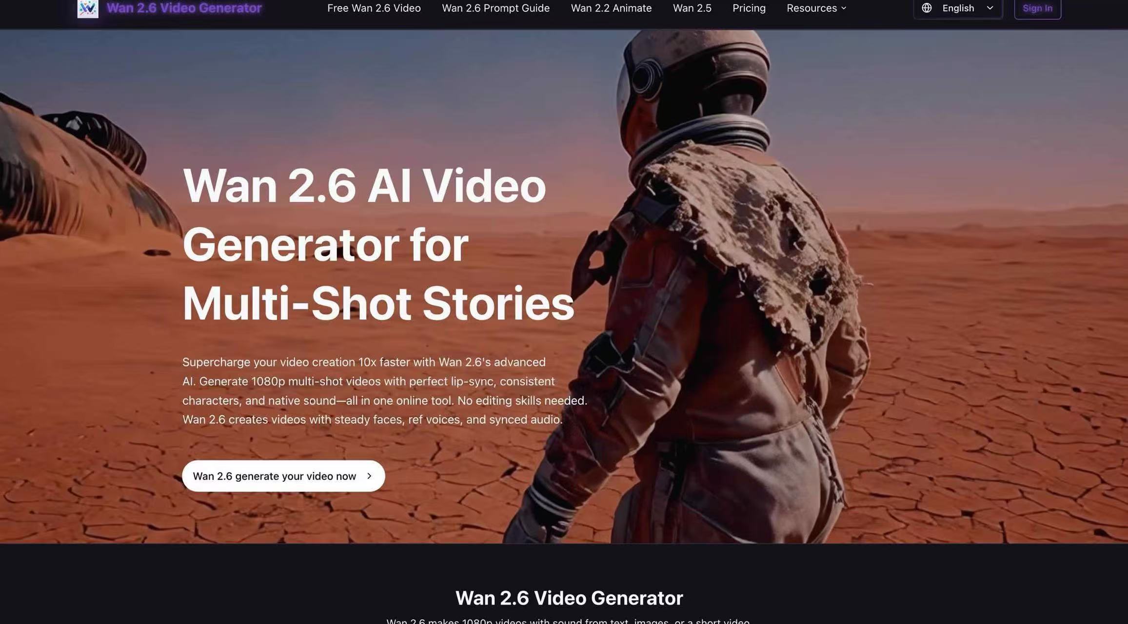 Wan 2.6 screenshot 1