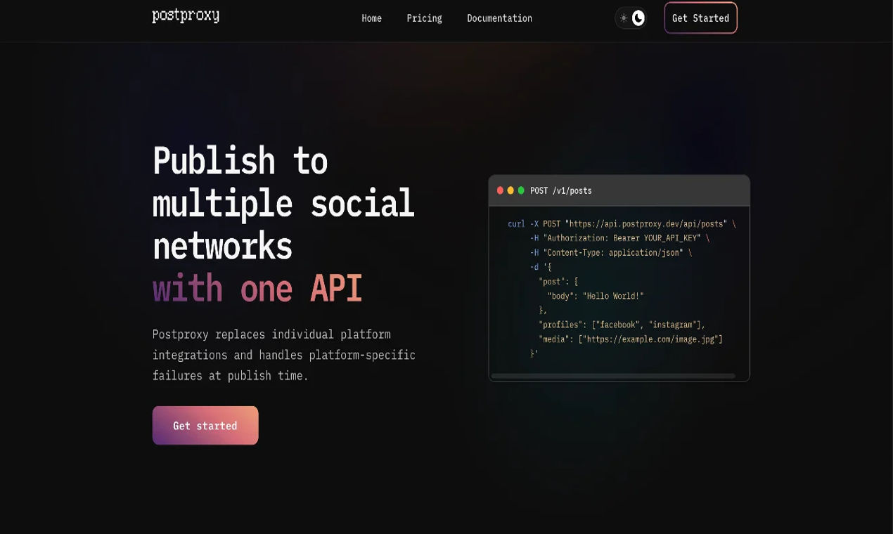 Postproxy screenshot 1