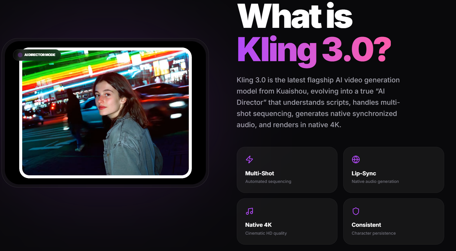 Kling 3.0  screenshot 1