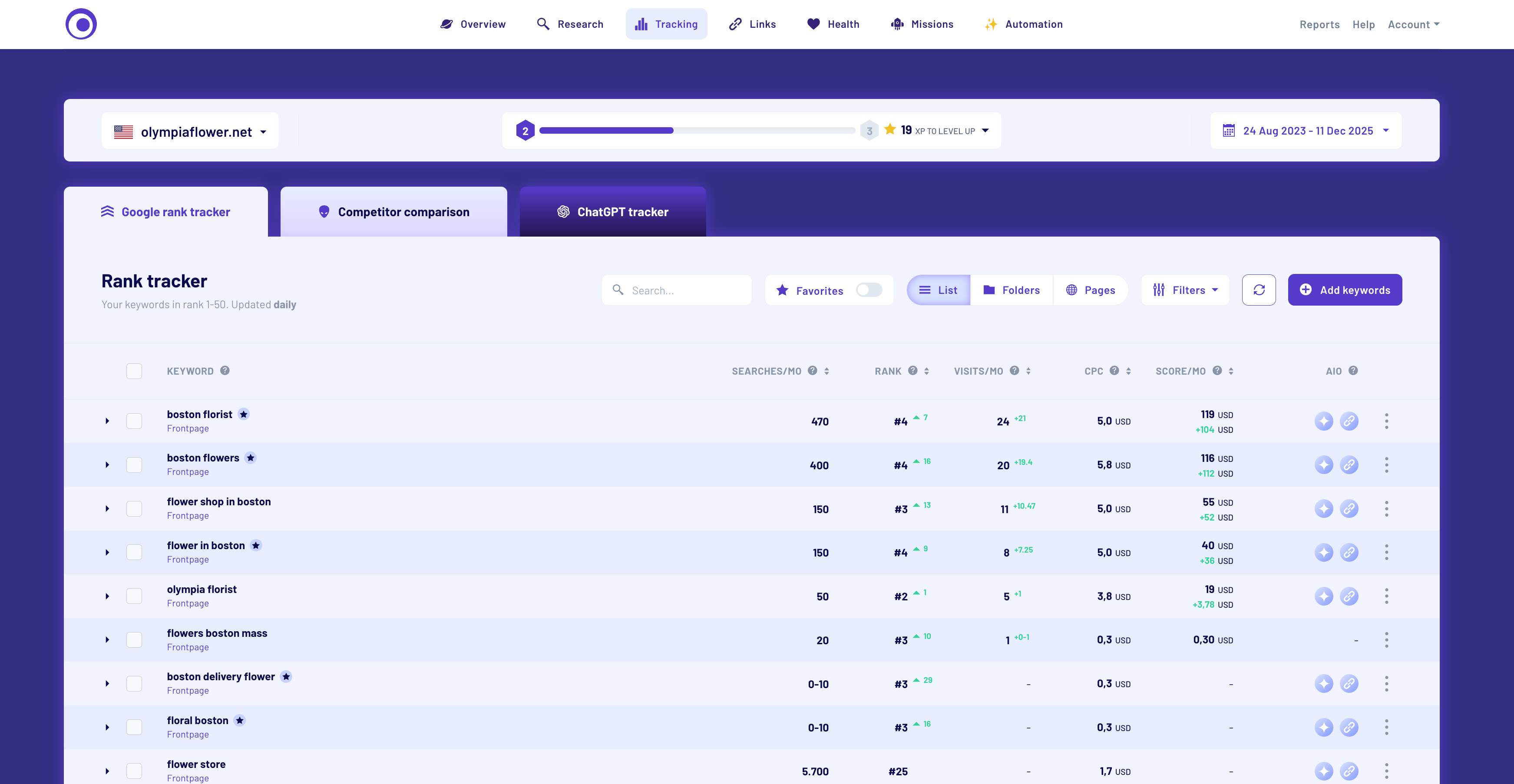 Morningscore screenshot 1