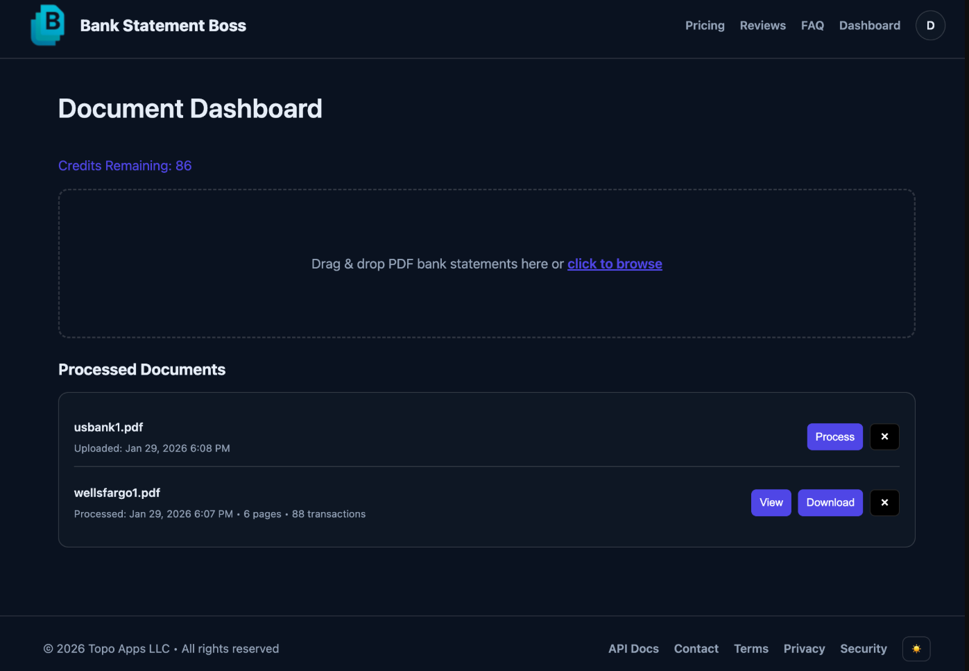 Bank Statement Boss screenshot 1