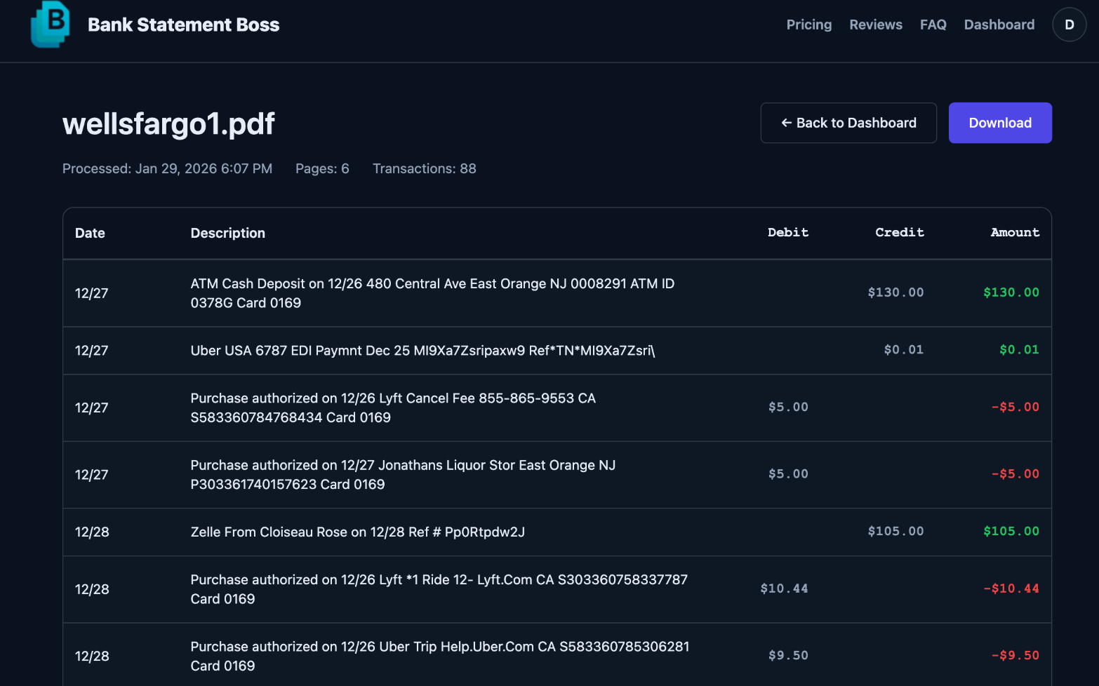 Bank Statement Boss screenshot 2