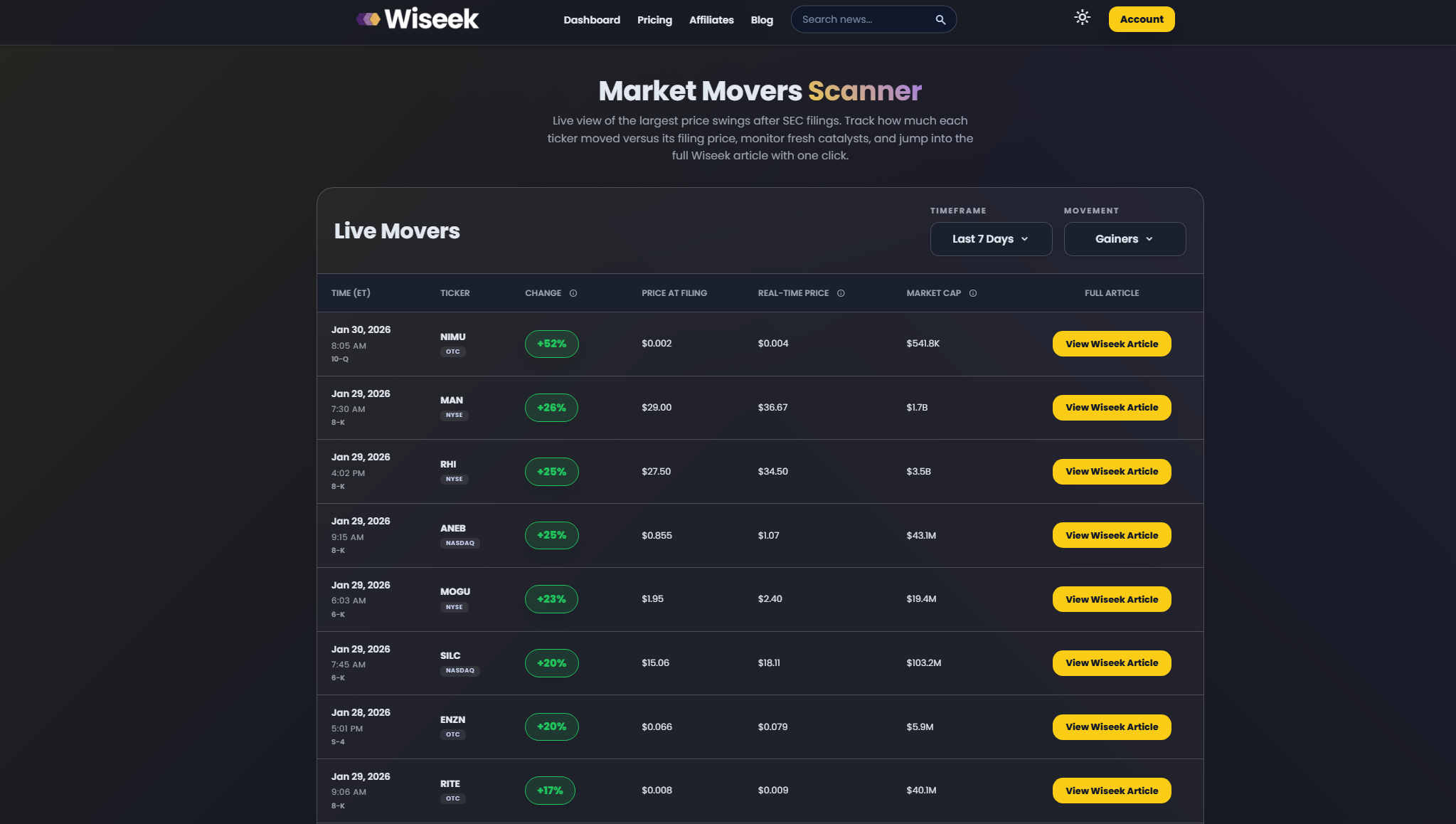 Wiseek screenshot 3