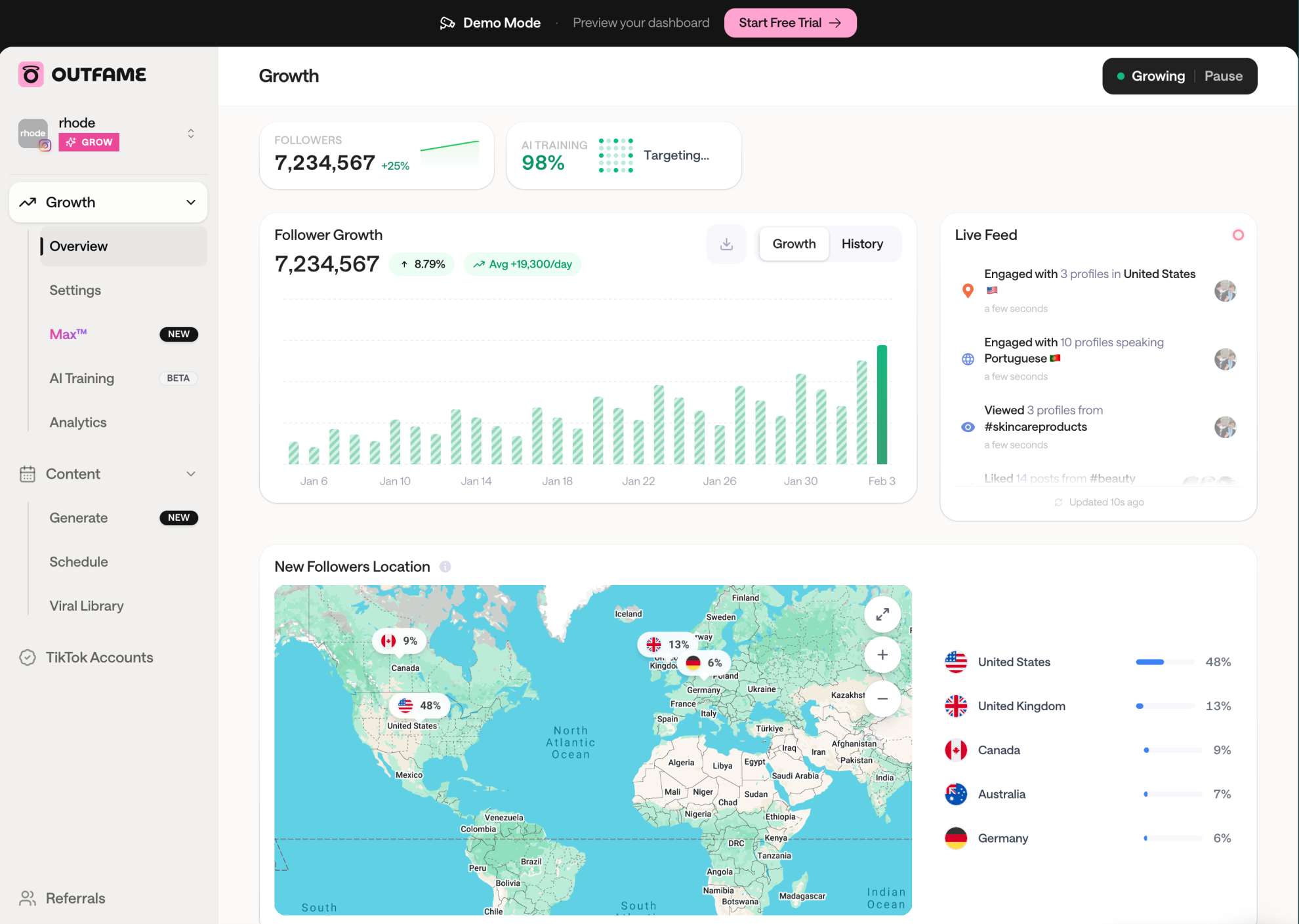 Outfame screenshot 1