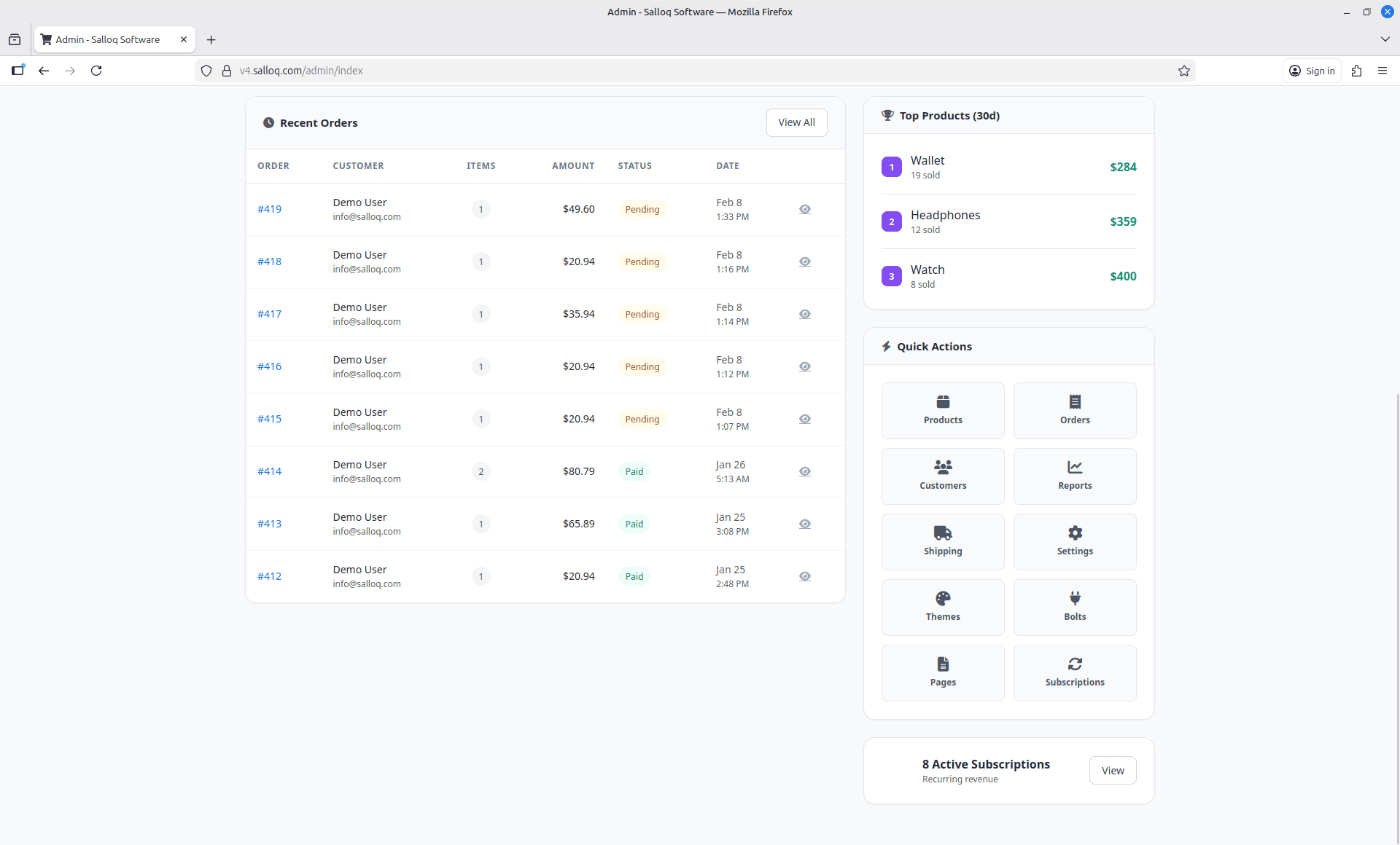 CartOS screenshot 2