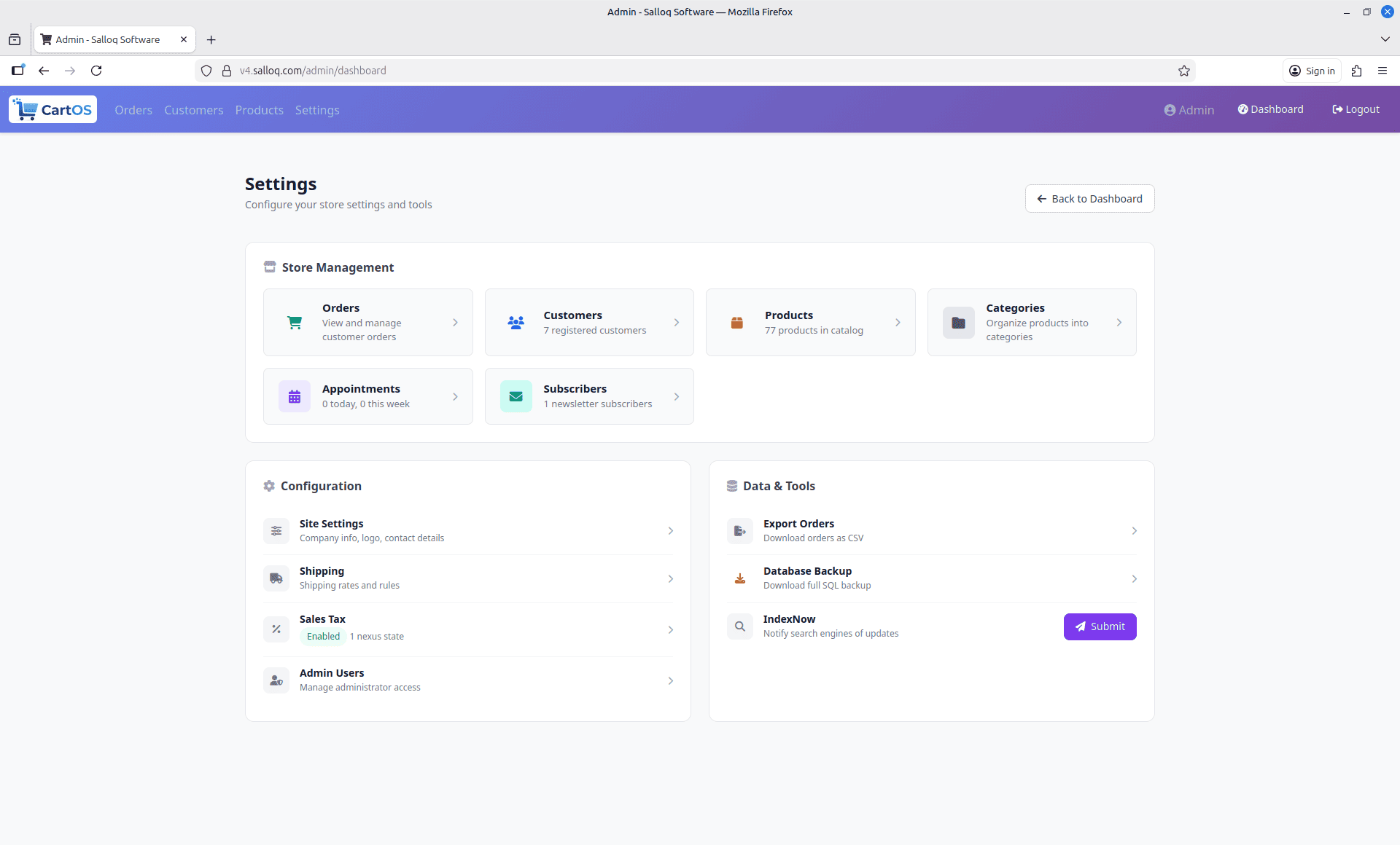 CartOS screenshot 3
