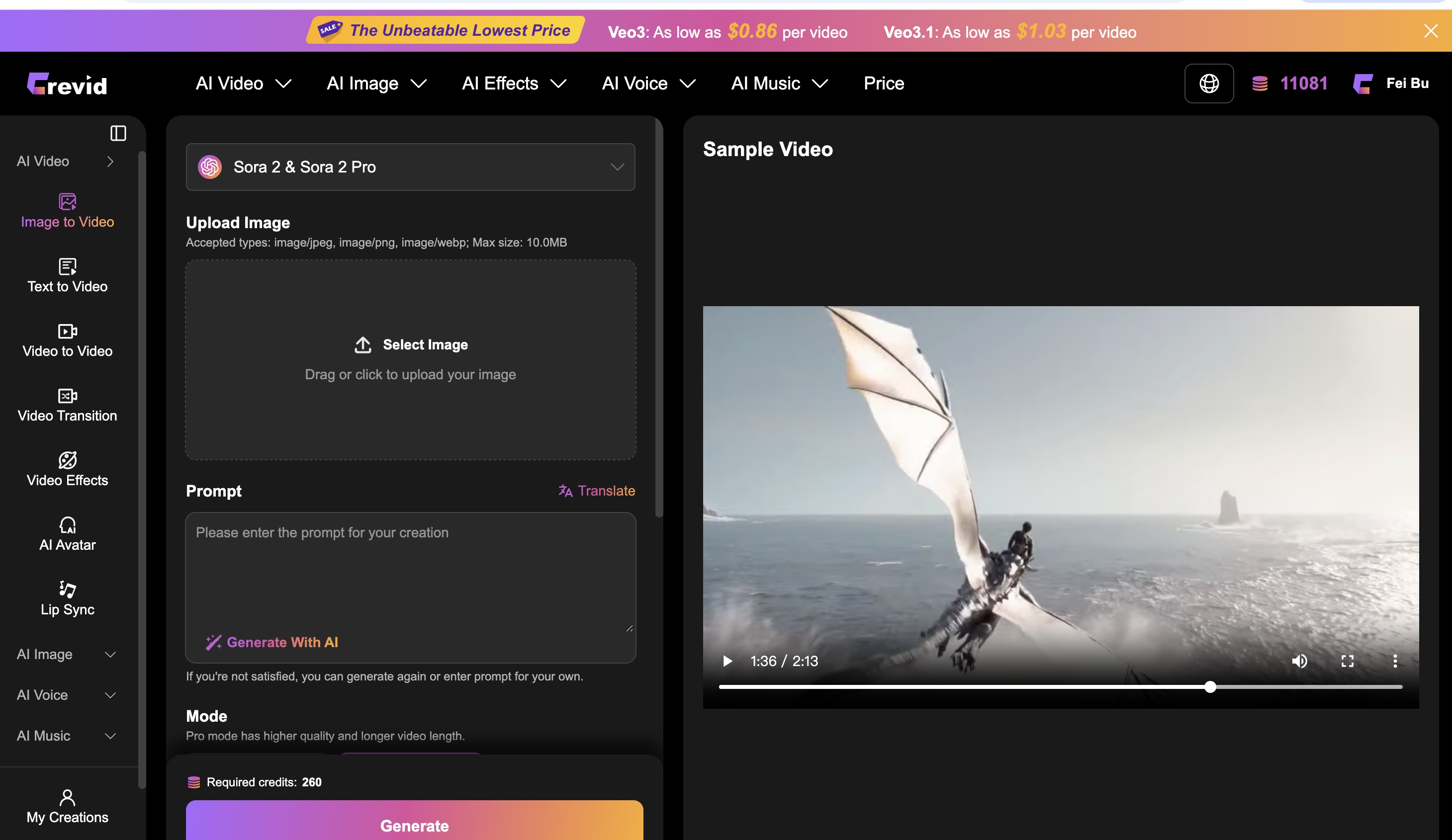 Crevid AI screenshot 2