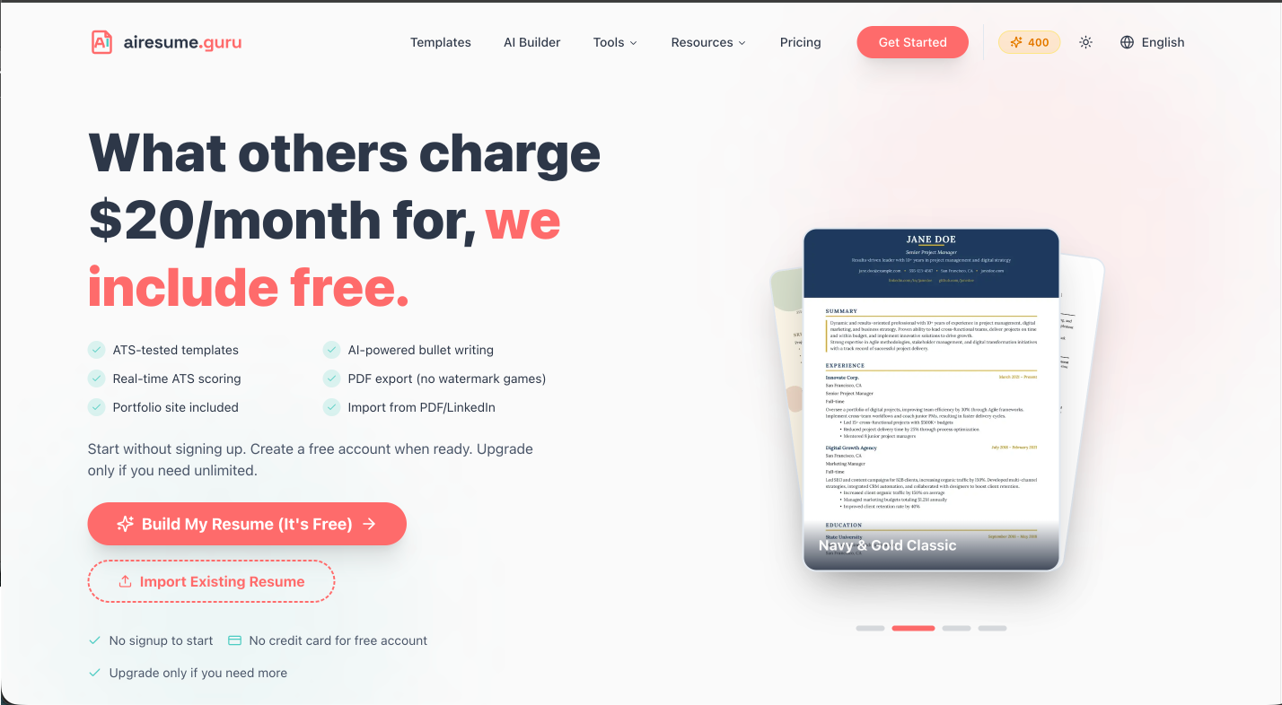 ResumeGuru screenshot 1