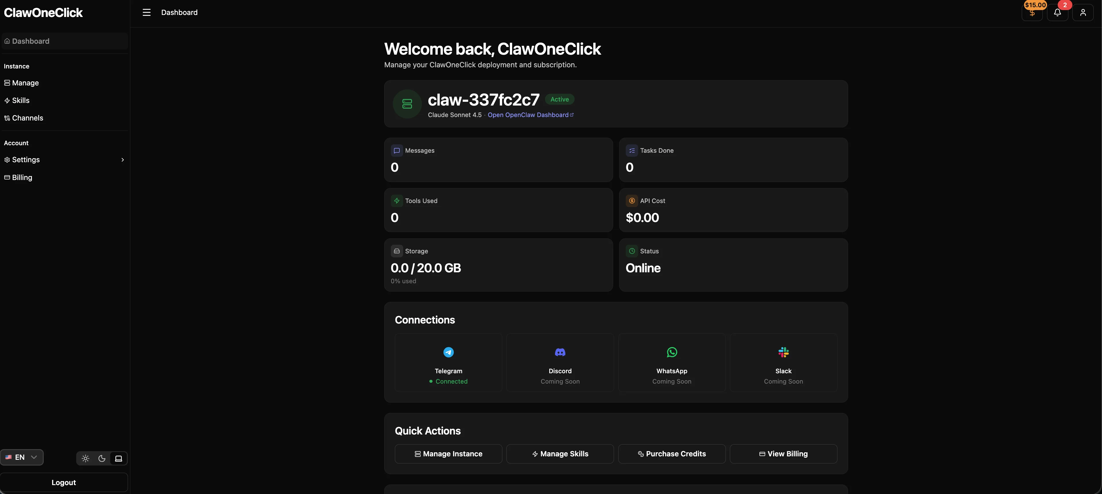 ClawOneClick screenshot 2