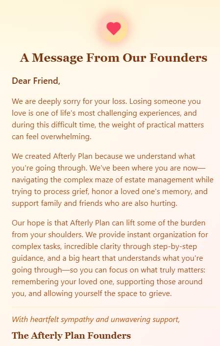 Afterly Plan screenshot 1