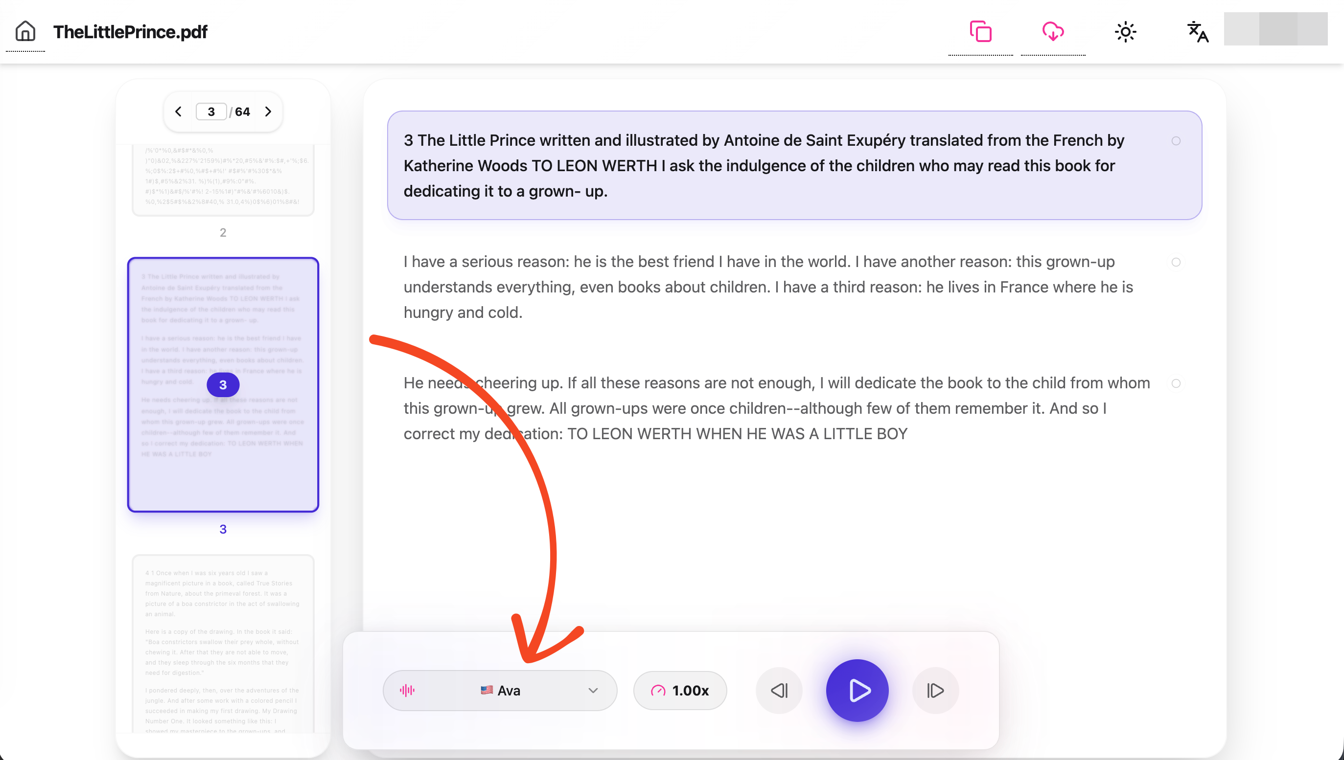 Read PDF Aloud screenshot 1